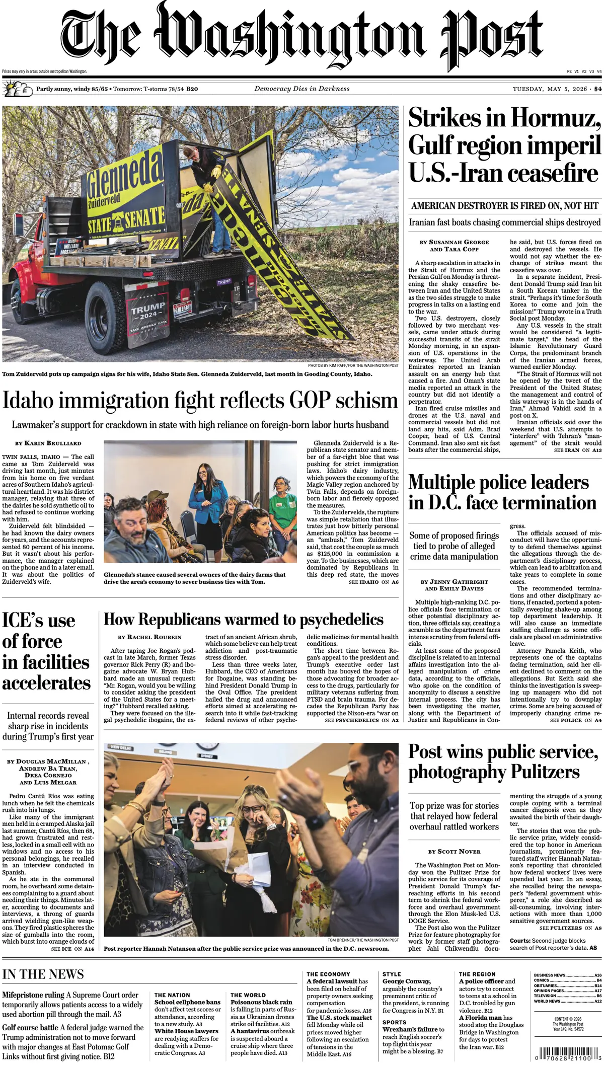 Cover The Washington Post 05/05/2026