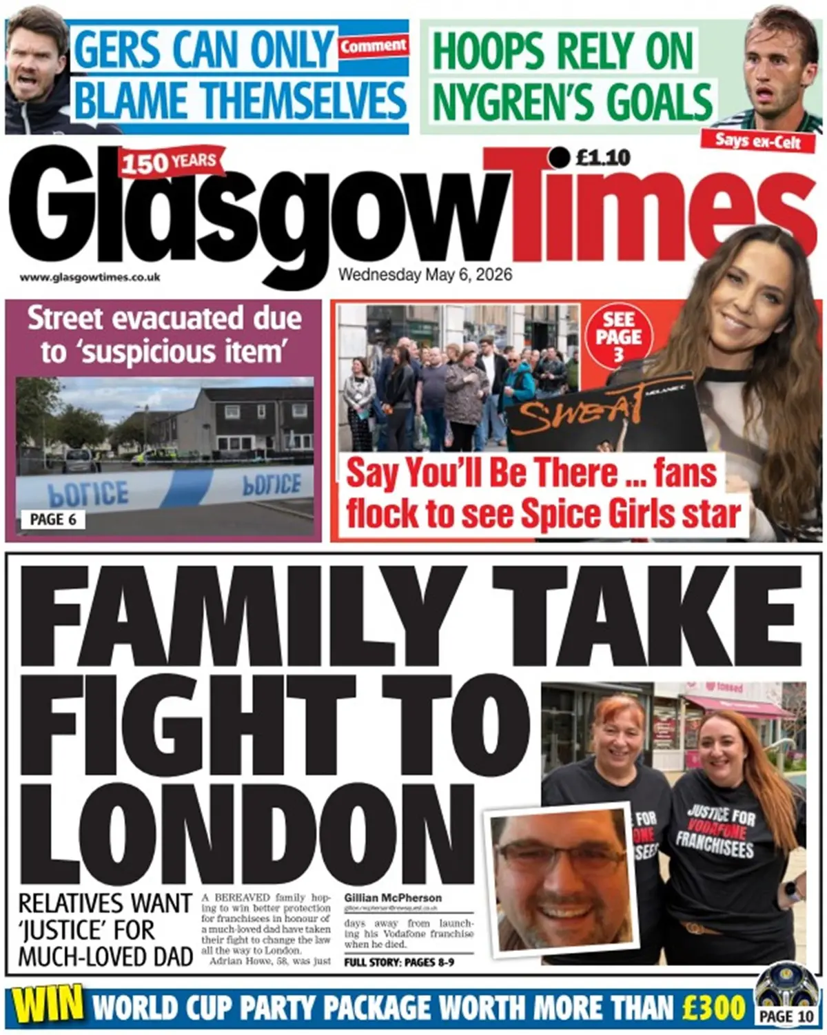 Front Page Glasgow Times 06/05/2026