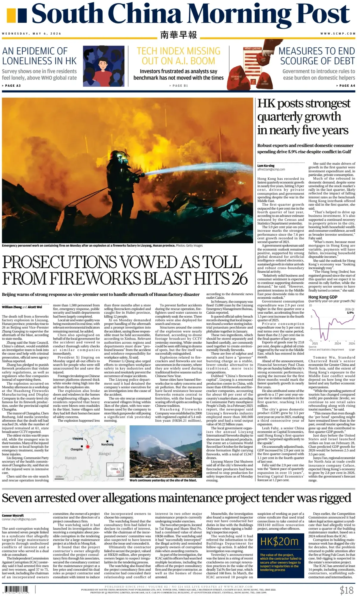 Front Page South China Morning Post 06/05/2026