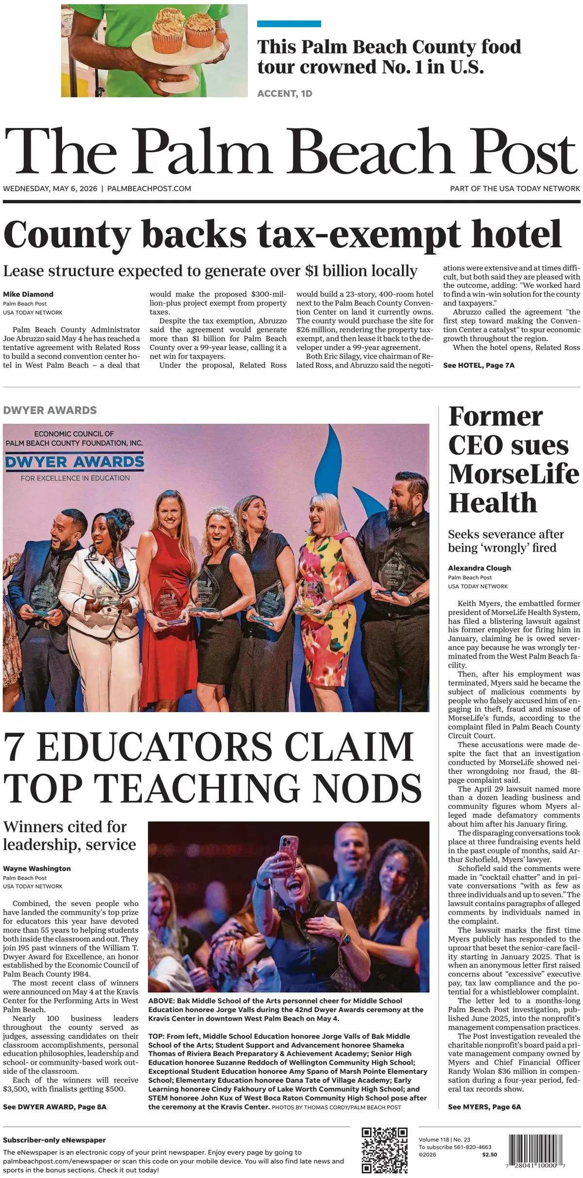 Cover The Palm Beach Post 06/05/2026