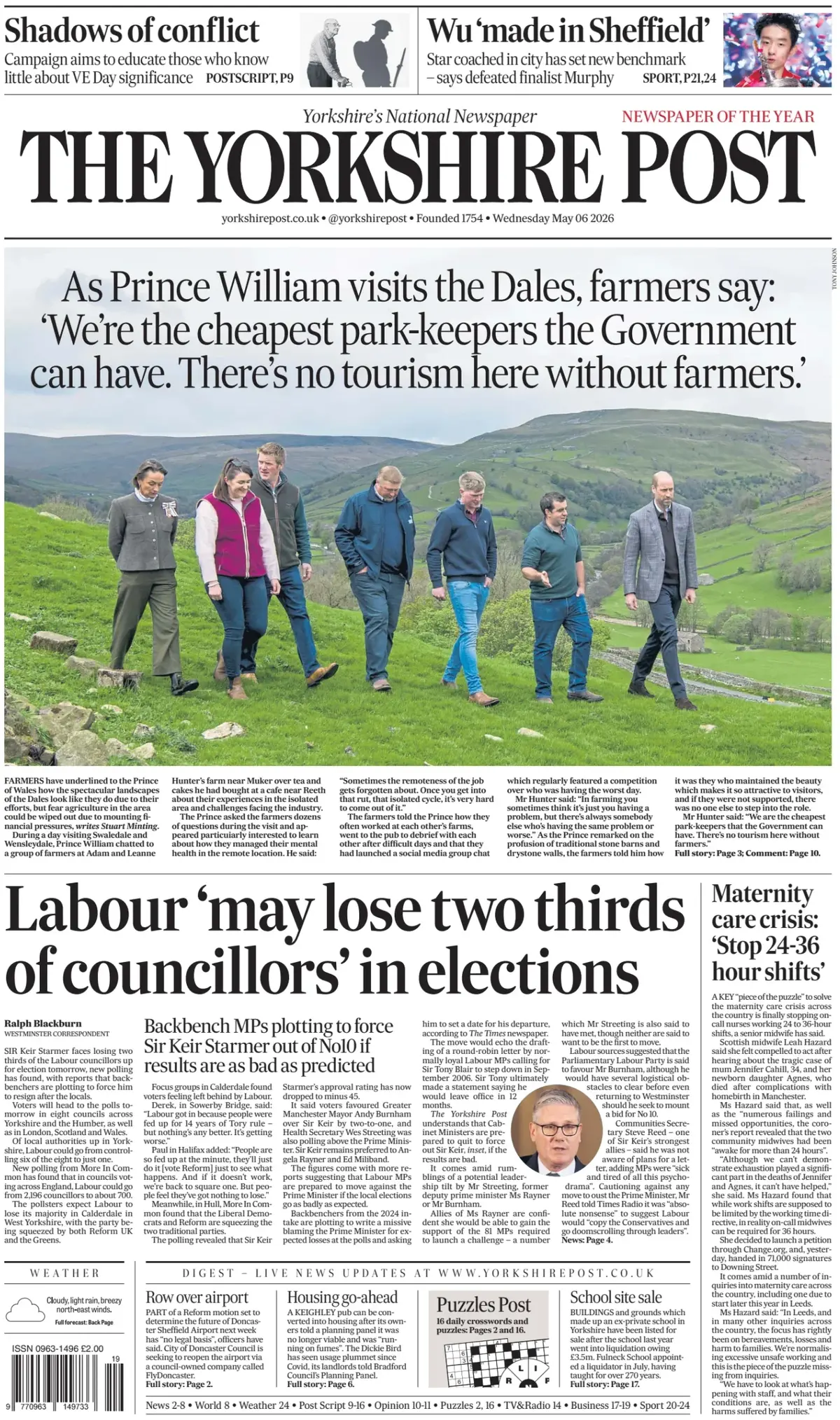Front Page The Yorkshire Post 06/05/2026