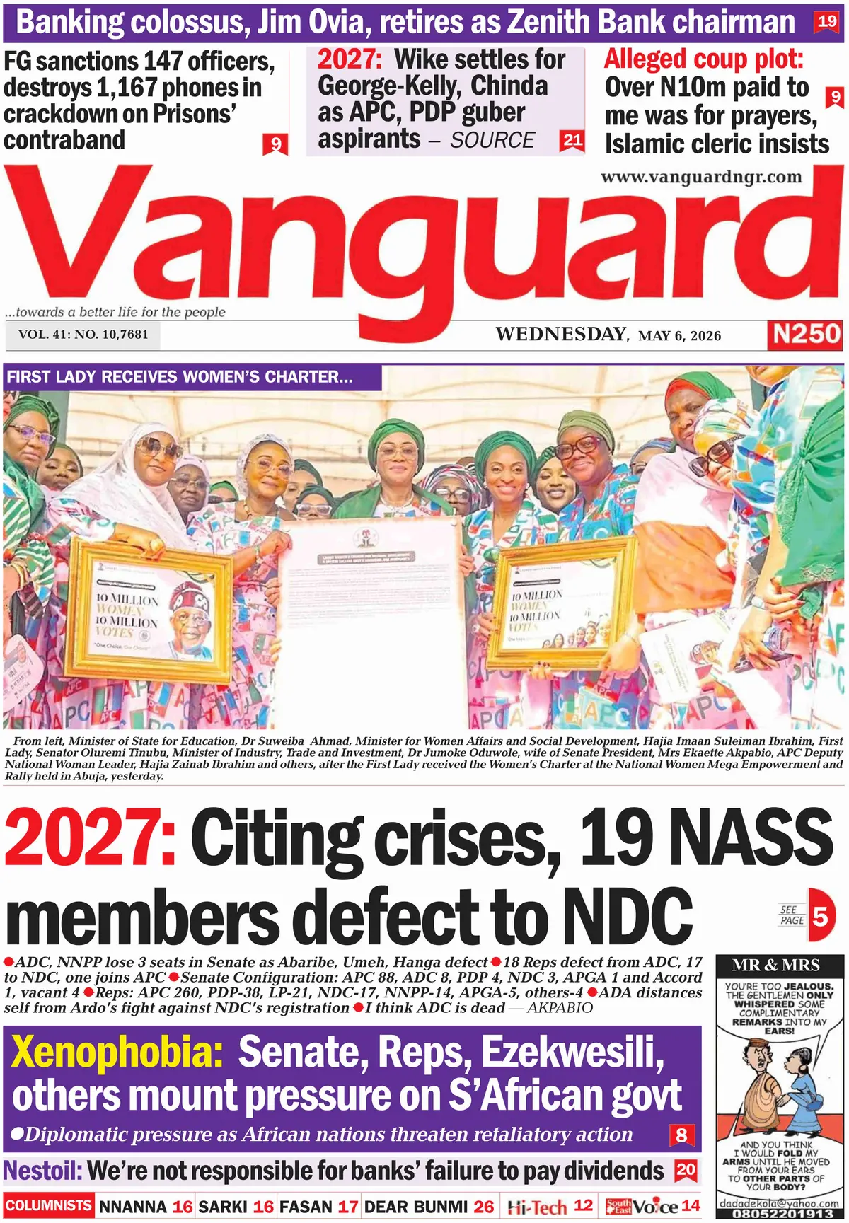 Front Page Vanguard 06/05/2026