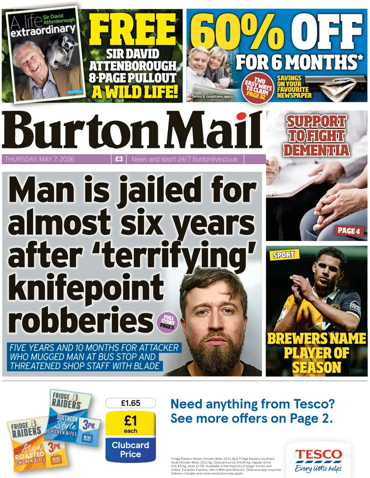 Front Page Burton Mail 07/05/2026
