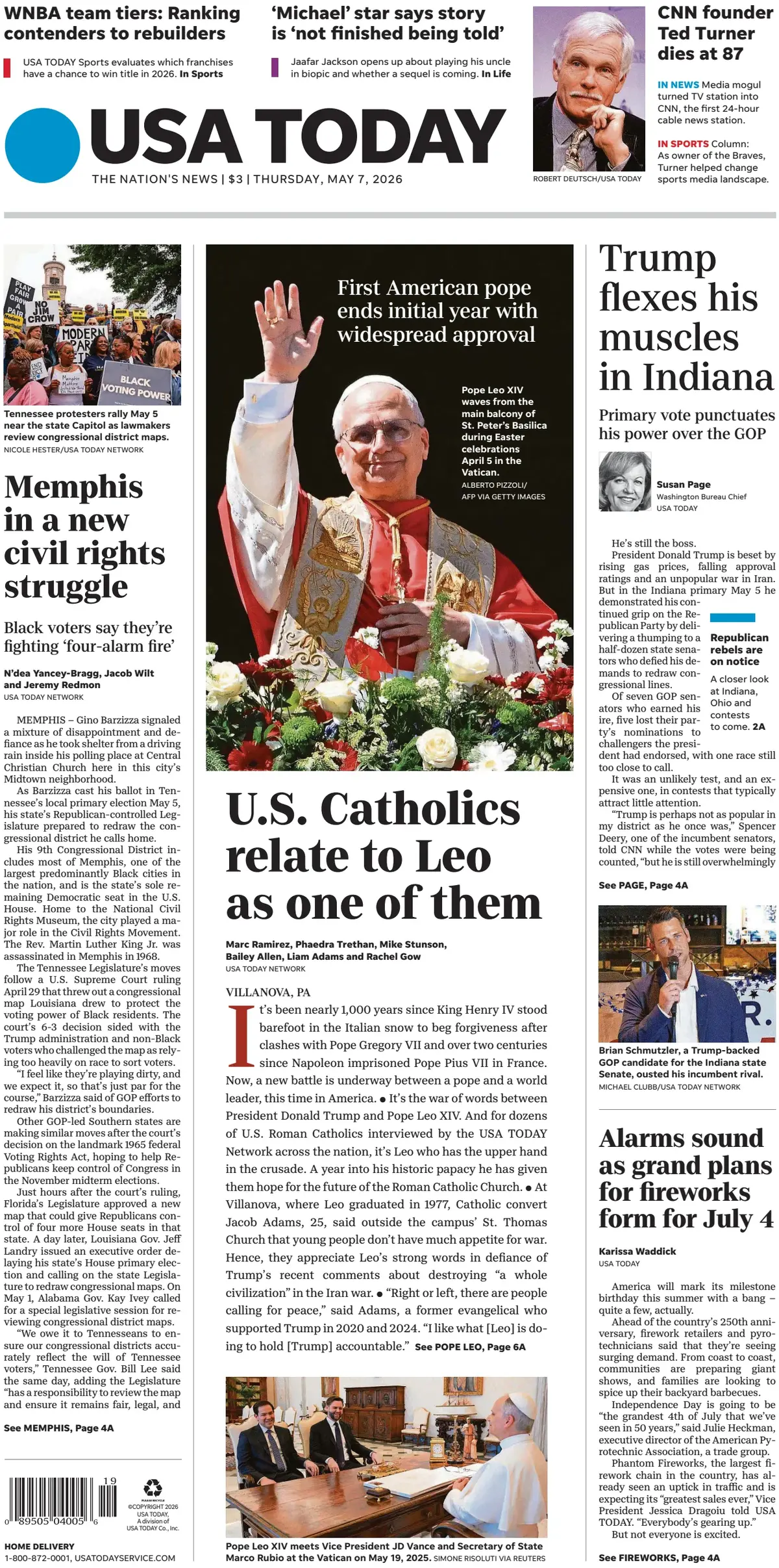 Cover USA Today 07/05/2026