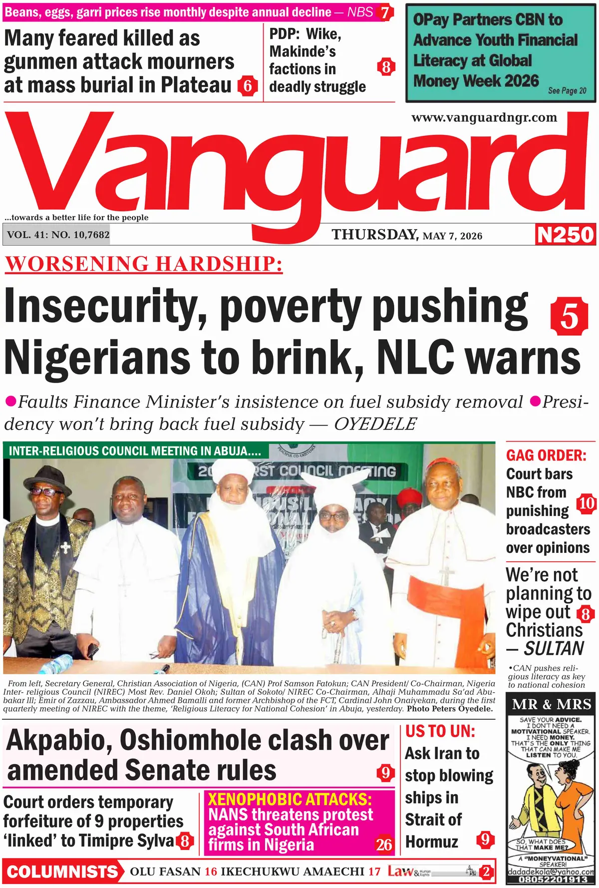 Front Page Vanguard 07/05/2026