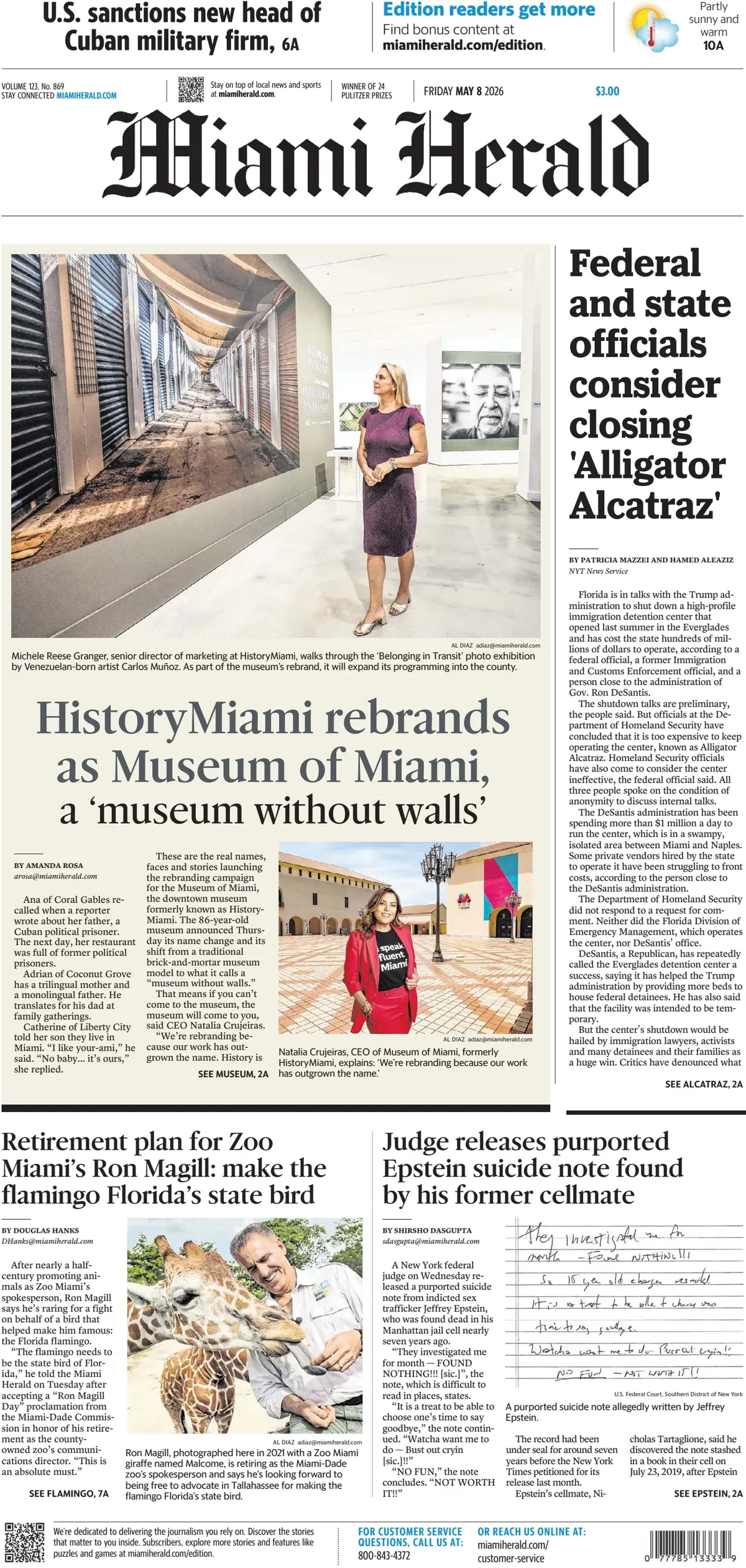 Cover Miami Herald 08/05/2026