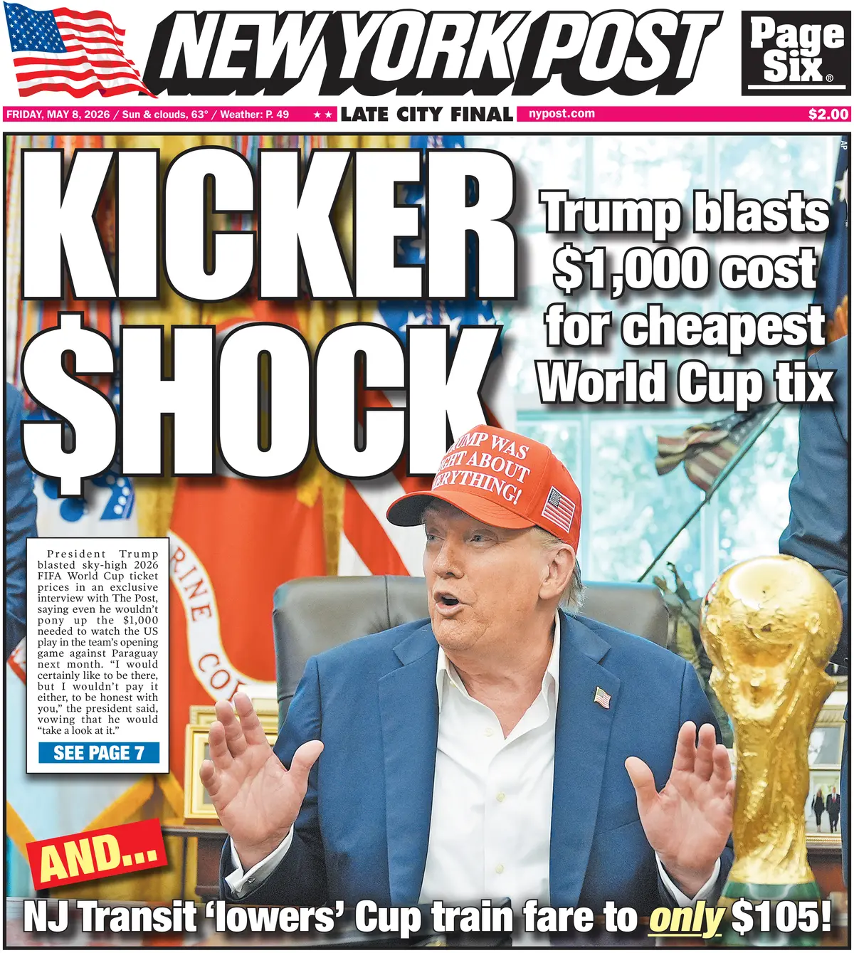 Cover New York Post 08/05/2026