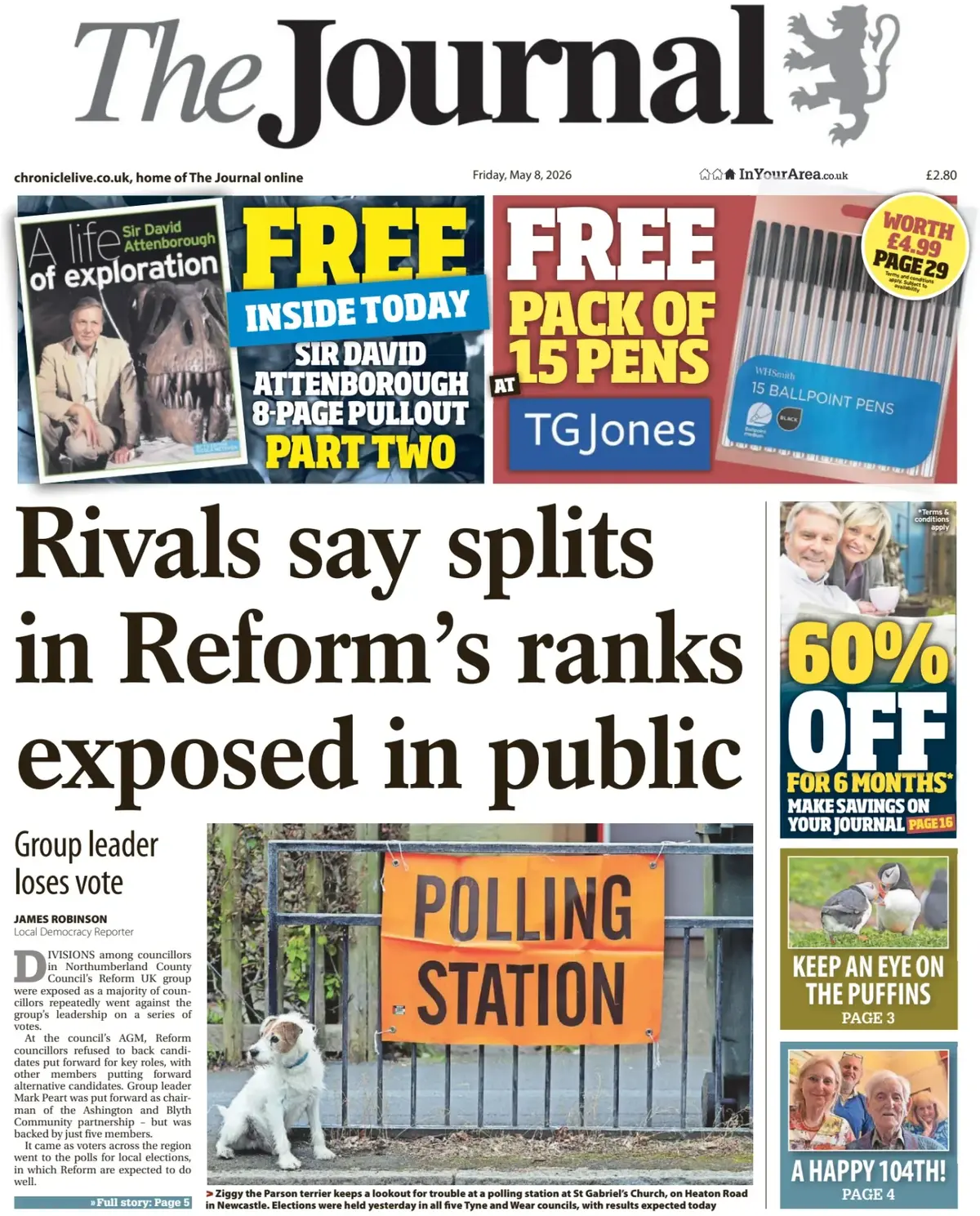 Front Page The Journal | Newcastle 08/05/2026