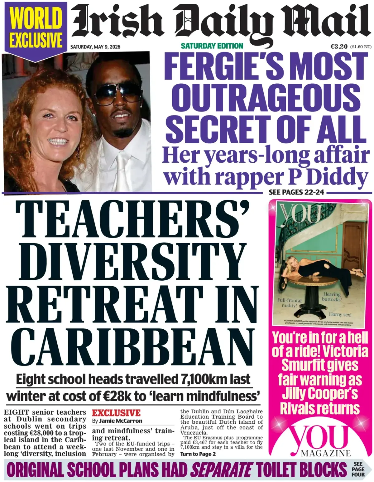 Front Page Irish Daily Mail 09/05/2026
