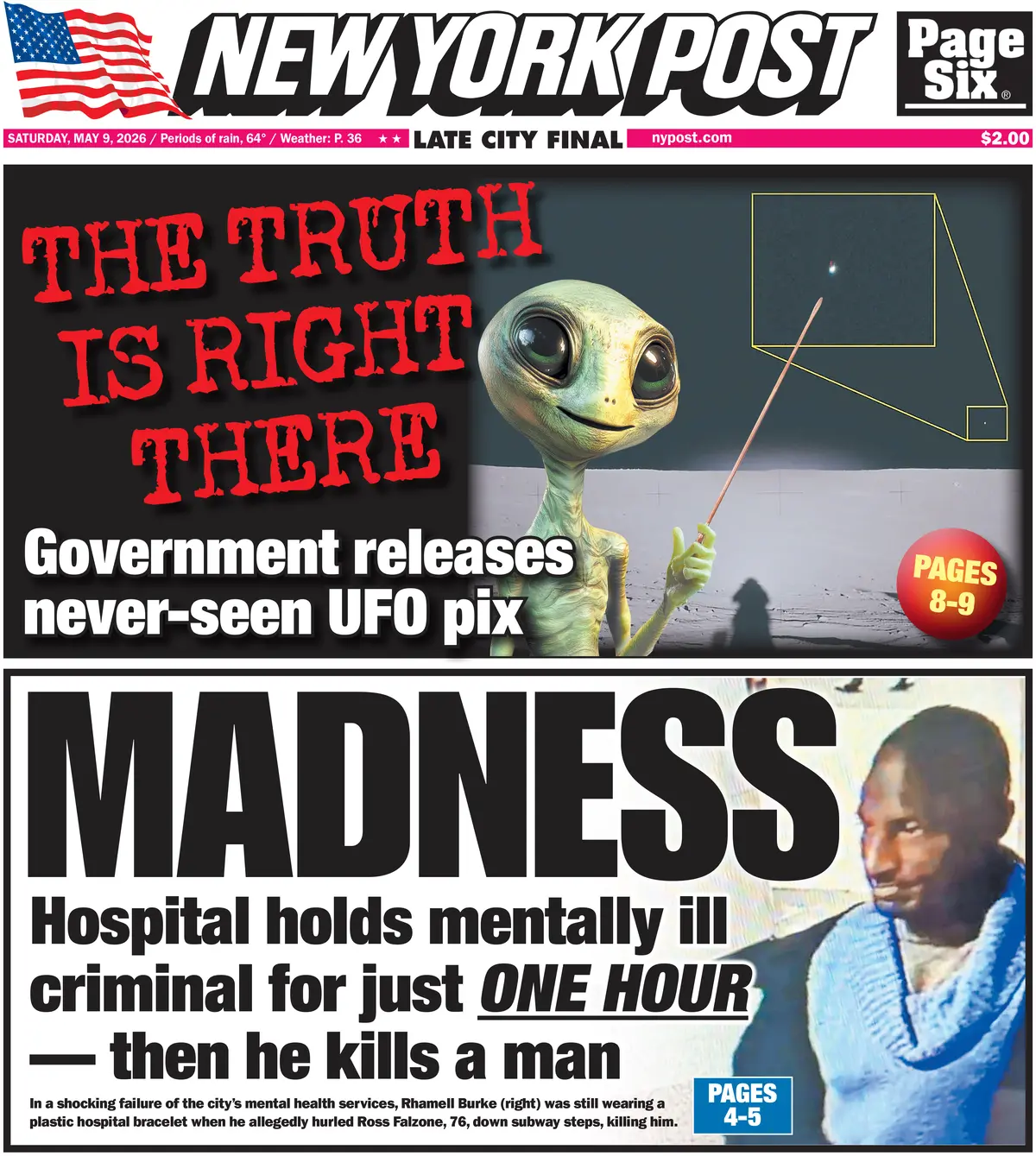 Cover New York Post 09/05/2026