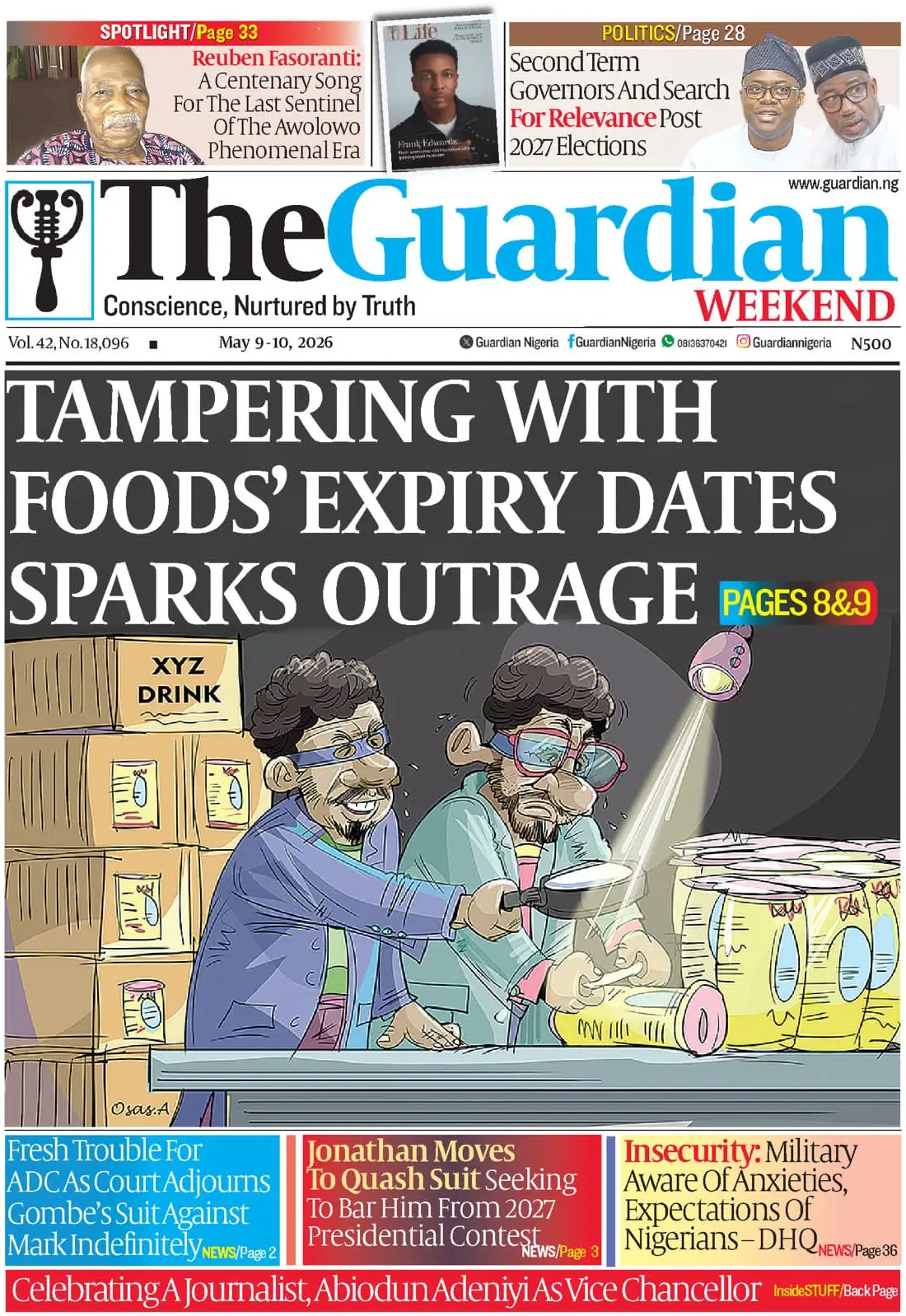 Front Page The Guardia (Nigeria) 09/05/2026