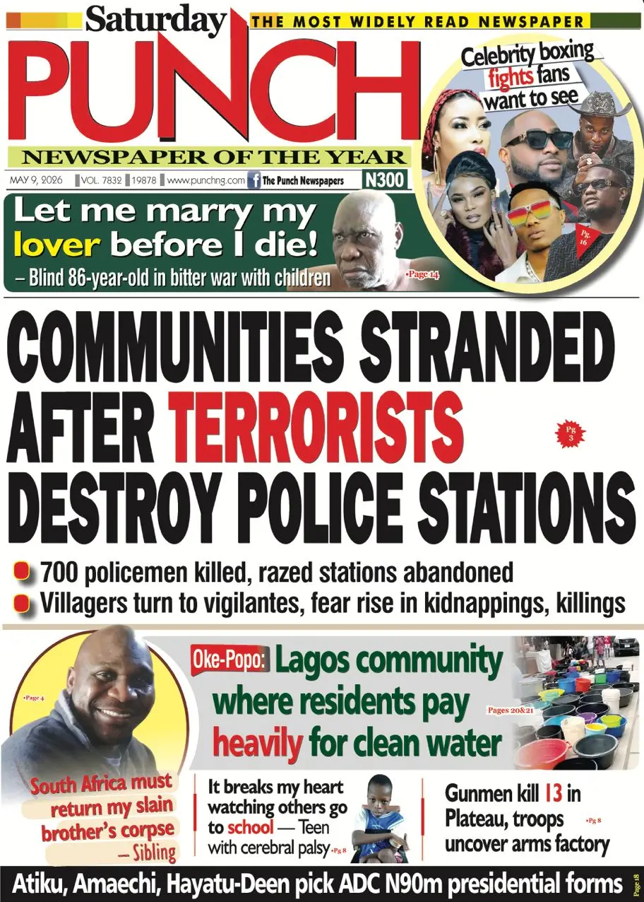 Front Page The Punch 09/05/2026