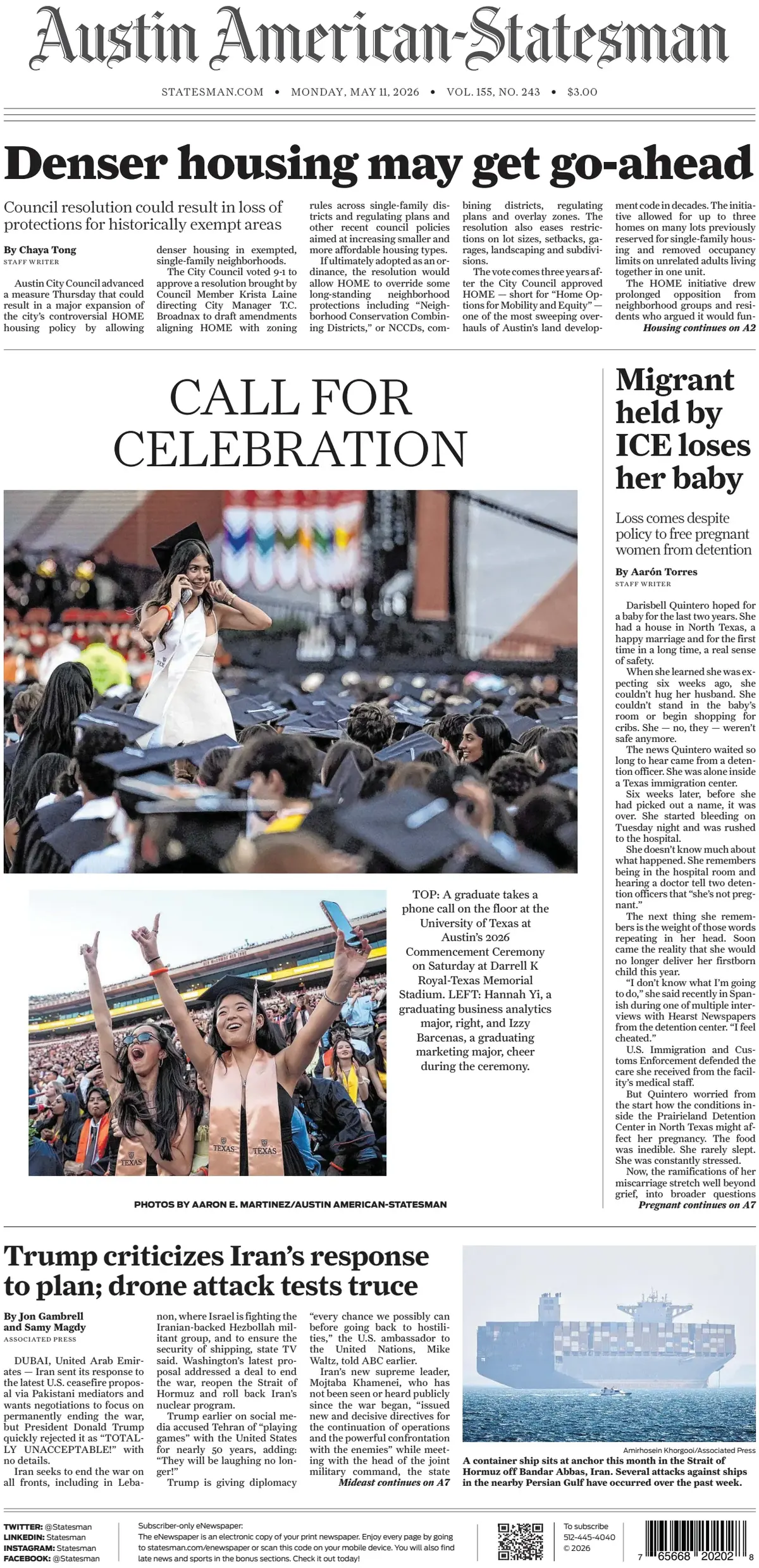 Cover Austin American-Statesman 11/05/2026