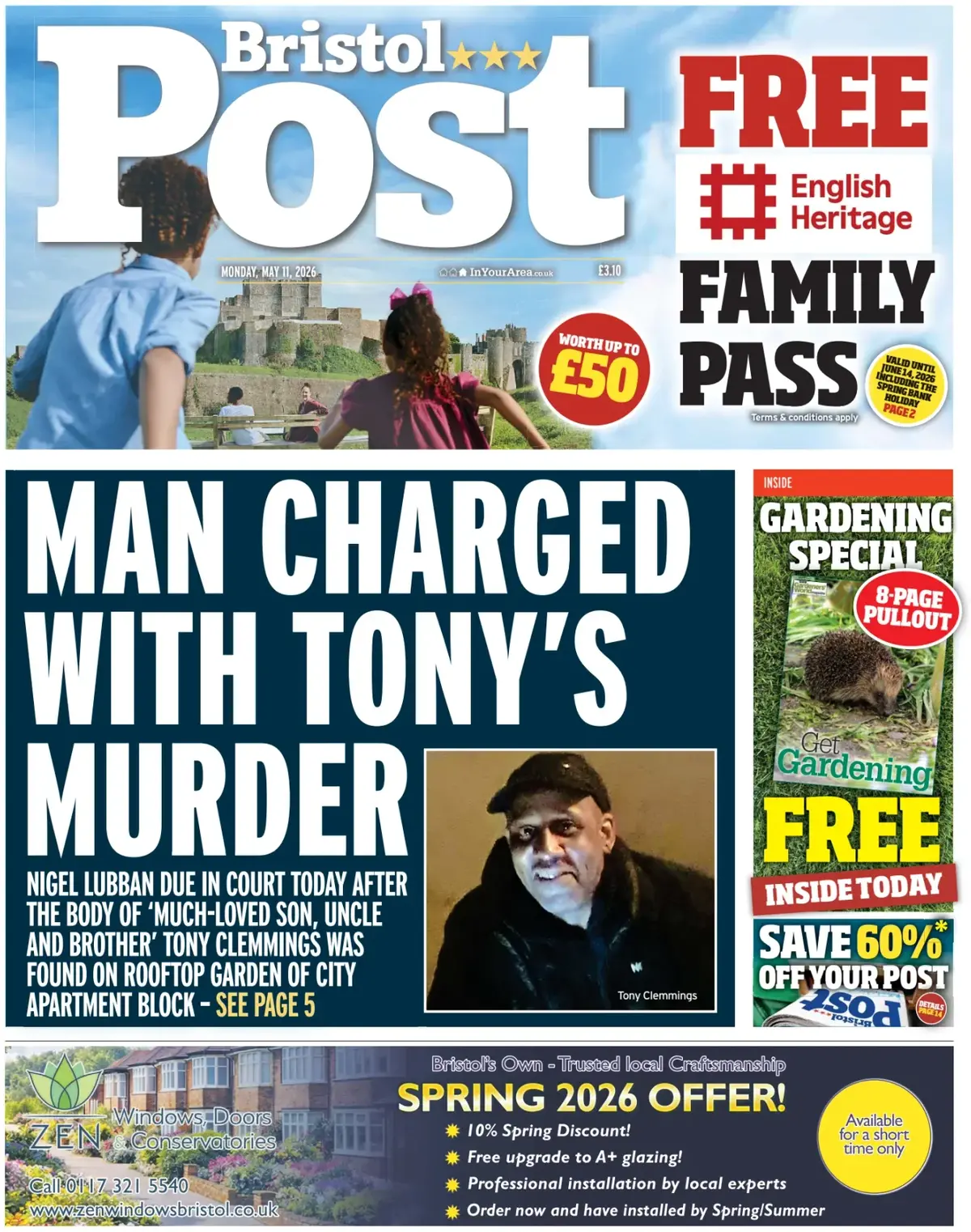 Front Page Bristol Post 11/05/2026