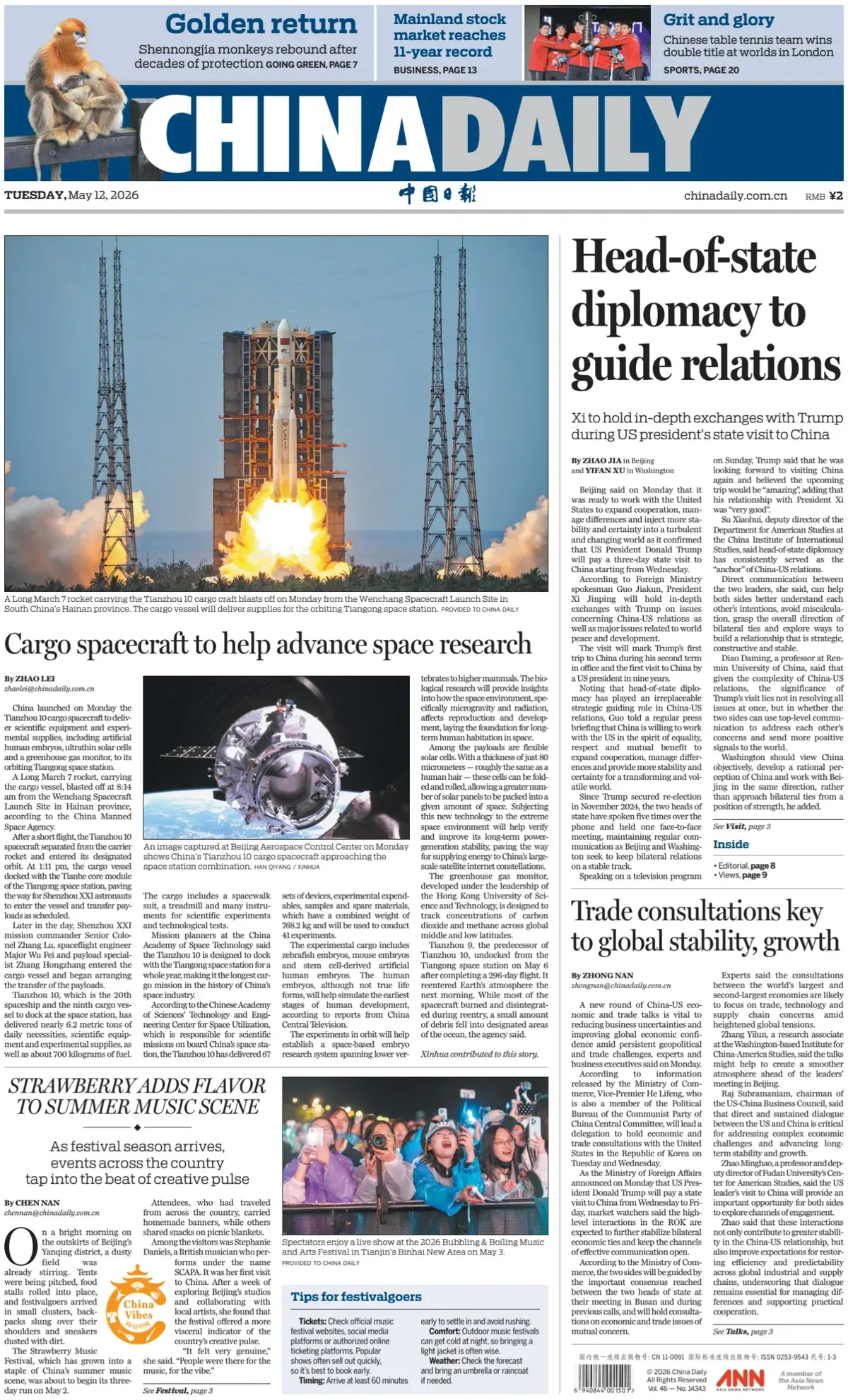 Front Page China Daily 12/05/2026
