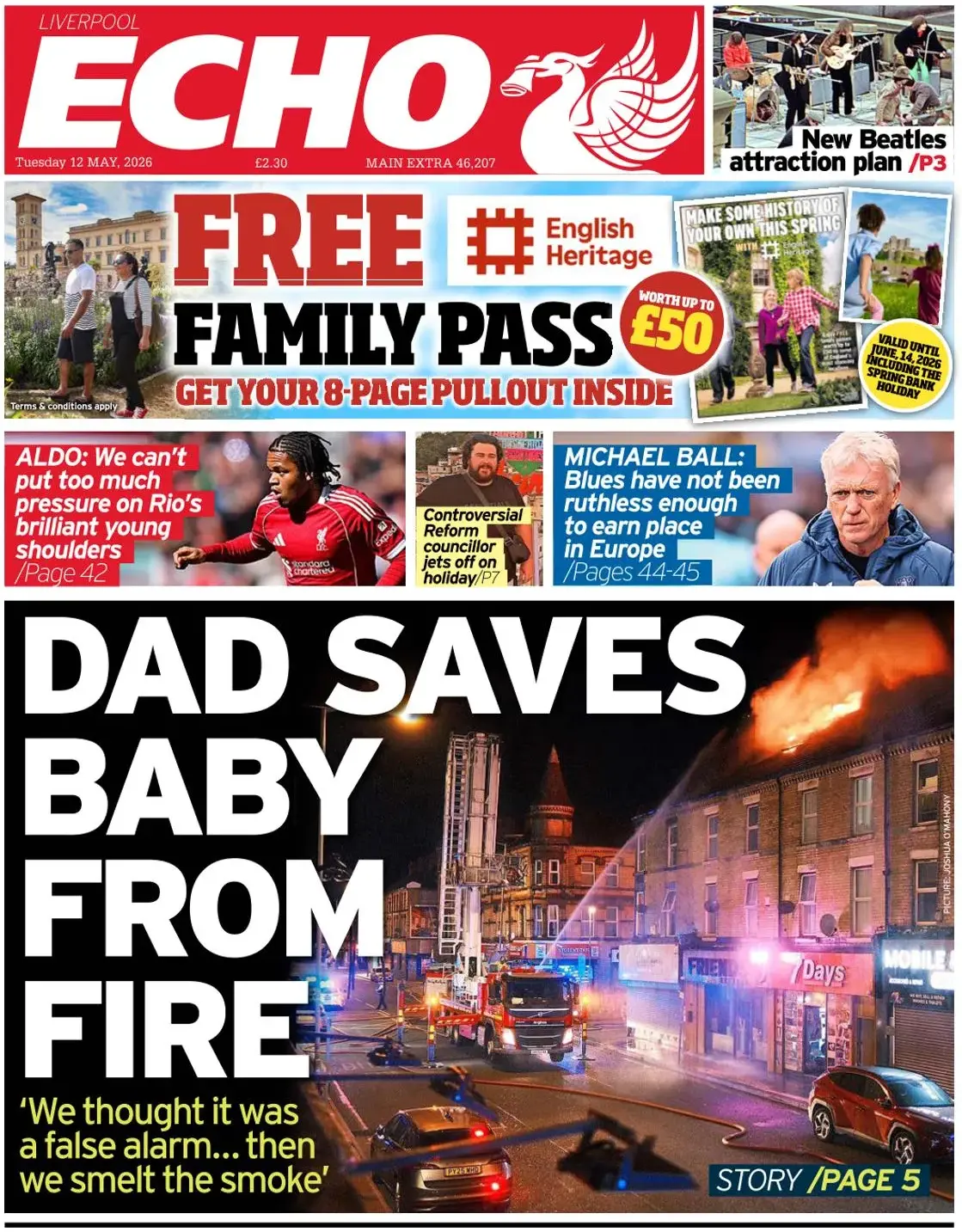 Front Page Liverpool Echo 12/05/2026