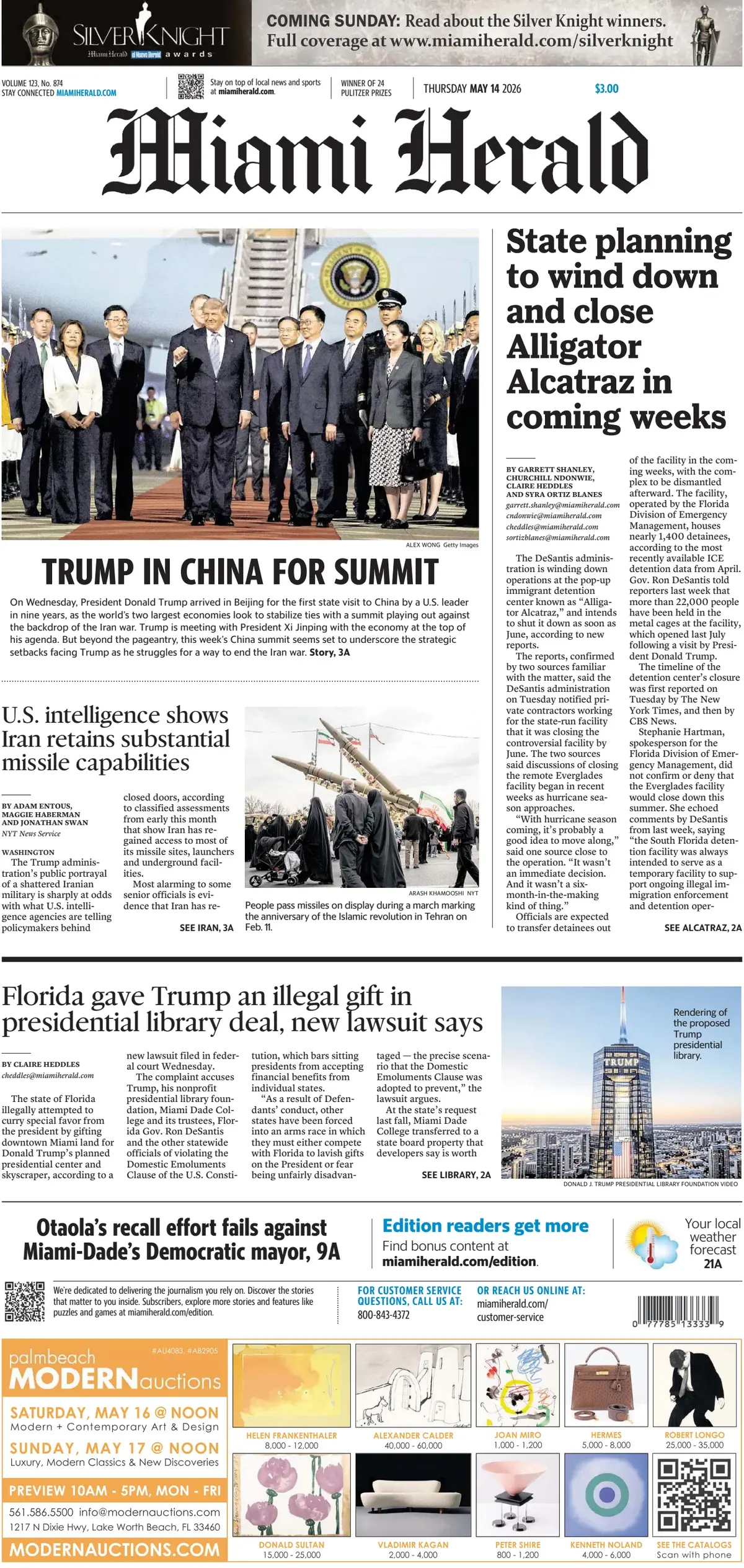 Cover Miami Herald 14/05/2026