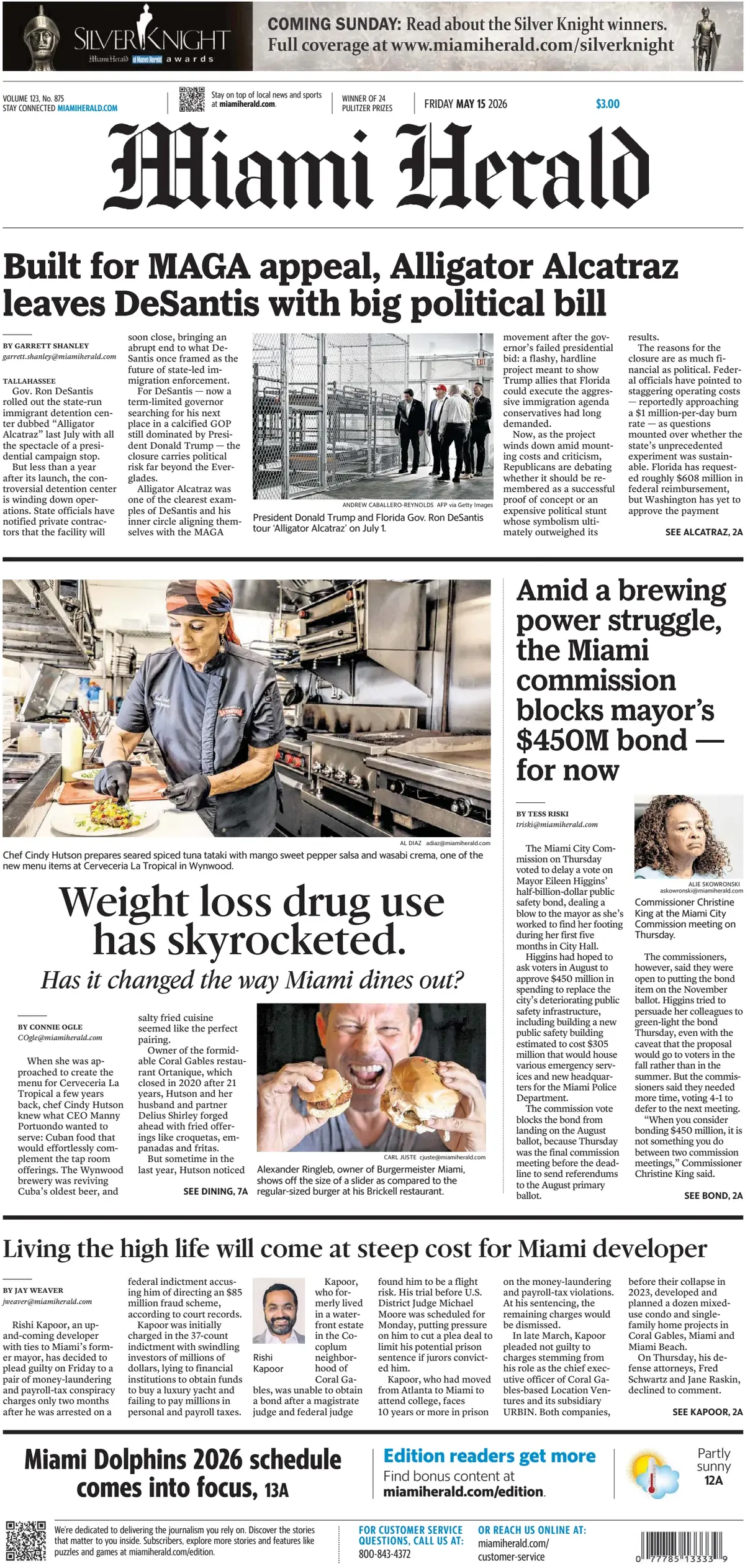 Cover Miami Herald 15/05/2026