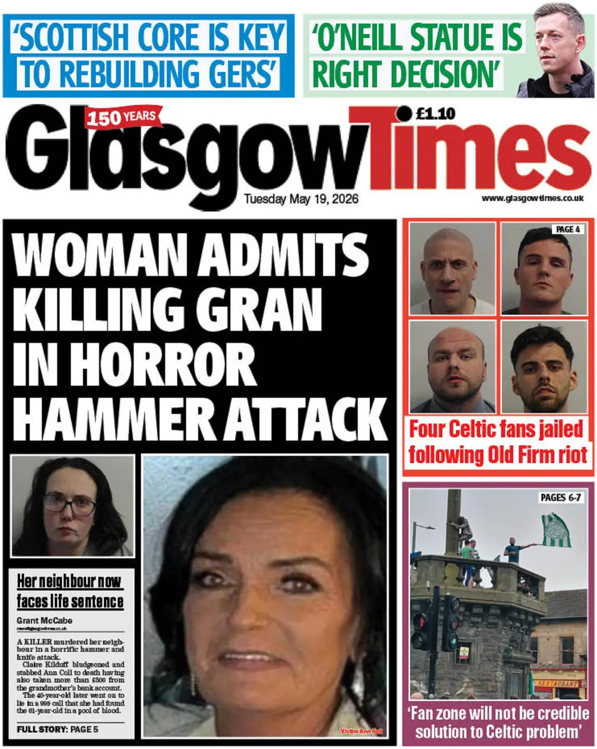 Front Page Glasgow Times 19/05/2026