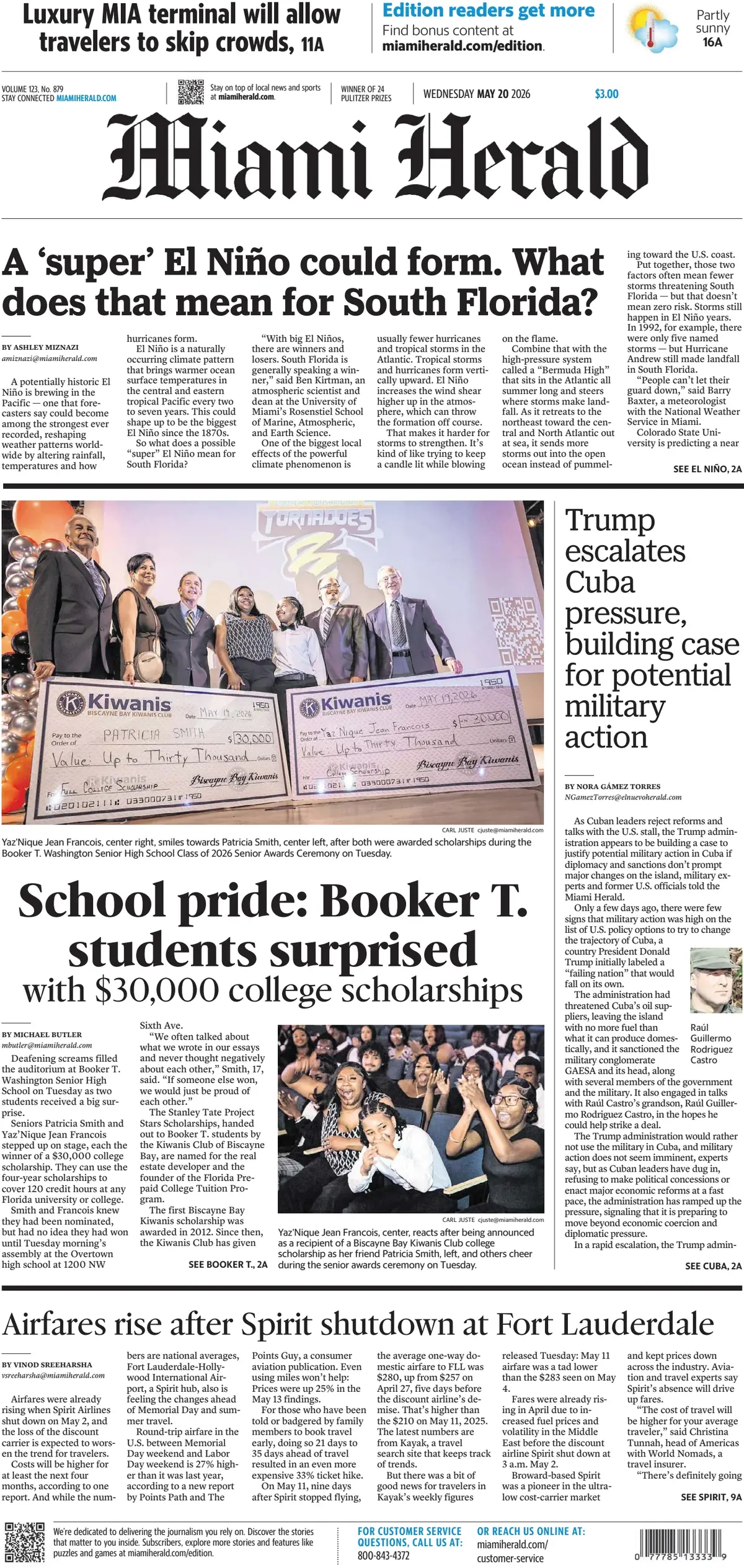 Cover Miami Herald 20/05/2026