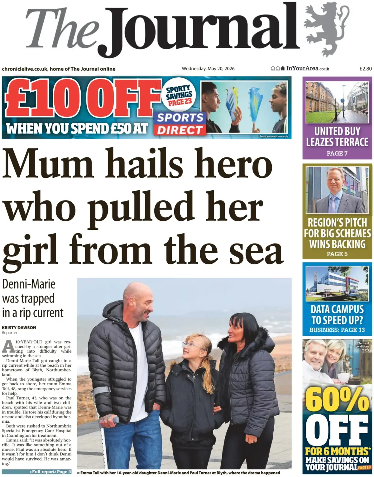 Front Page The Journal | Newcastle 20/05/2026