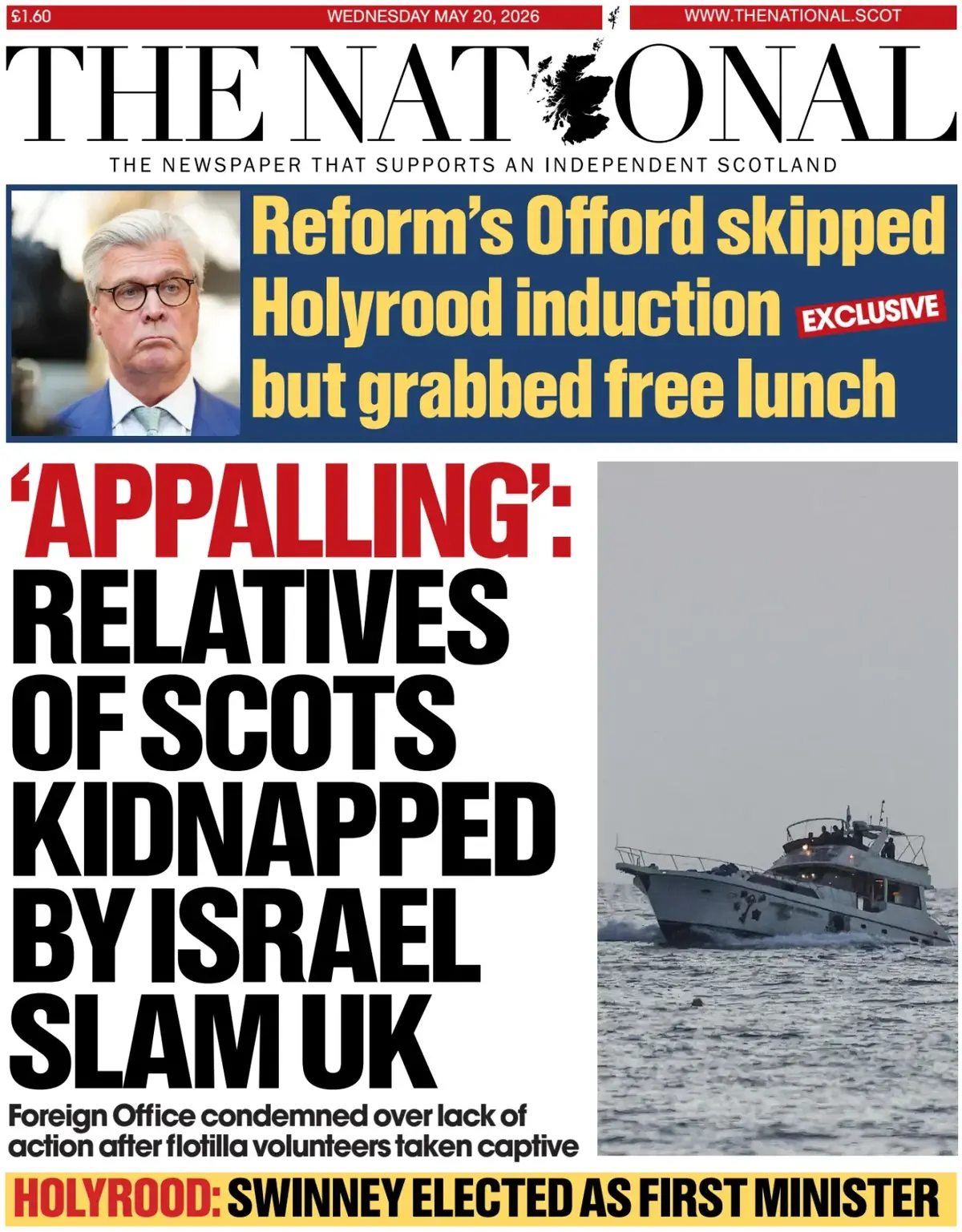 Front Page The National | Scotland 20/05/2026