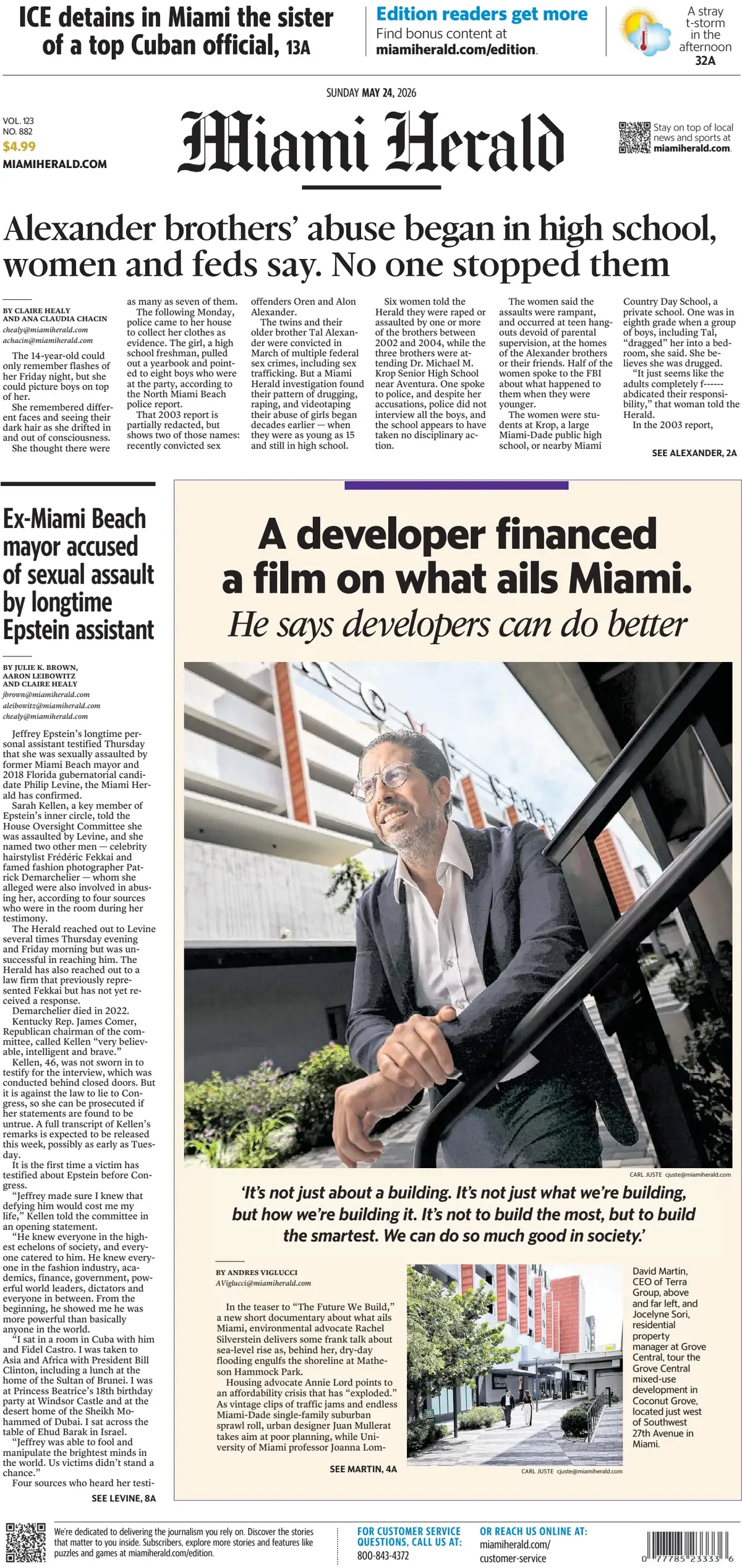 Cover Miami Herald 24/05/2026