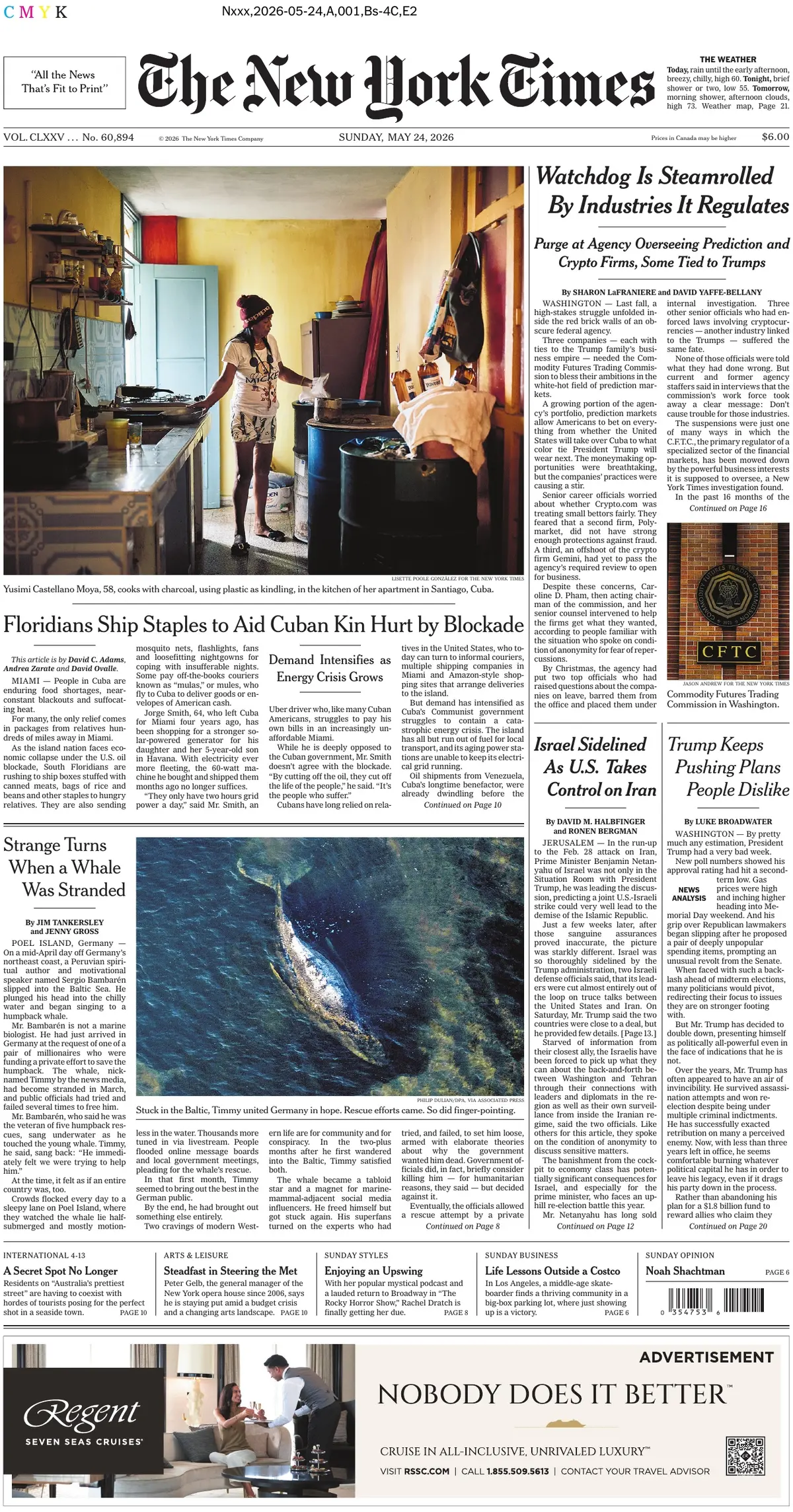 Cover The New York Times 24/05/2026