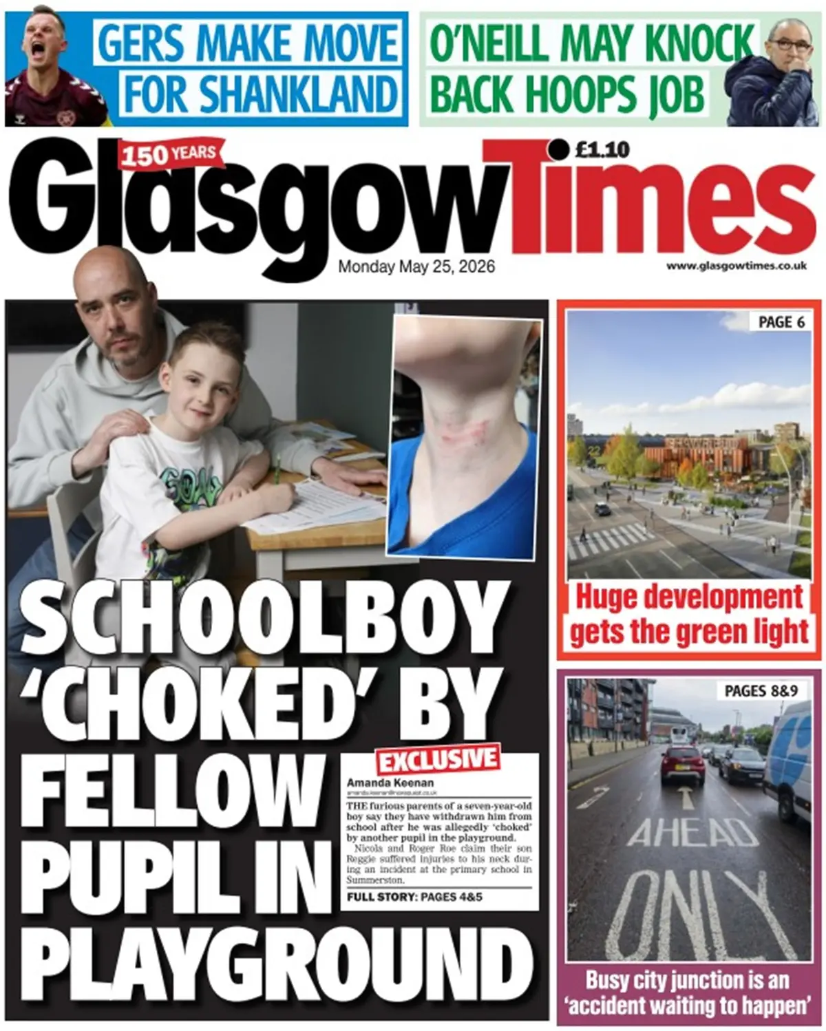 Front Page Glasgow Times 25/05/2026
