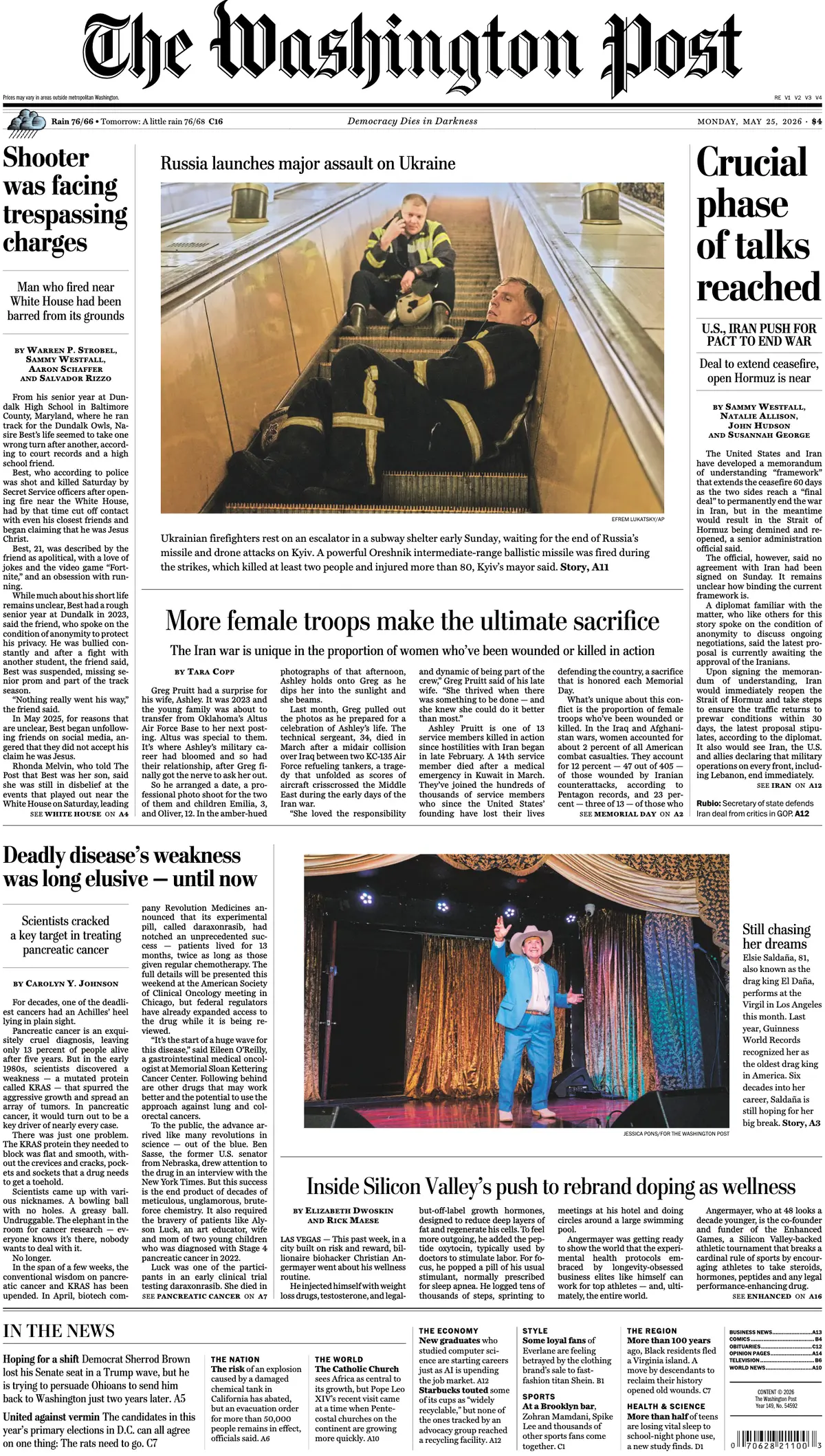 Cover The Washington Post 25/05/2026