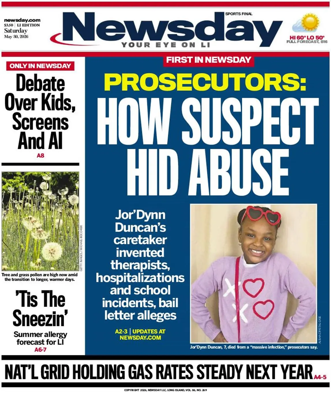 Cover Newsday 31/05/2026