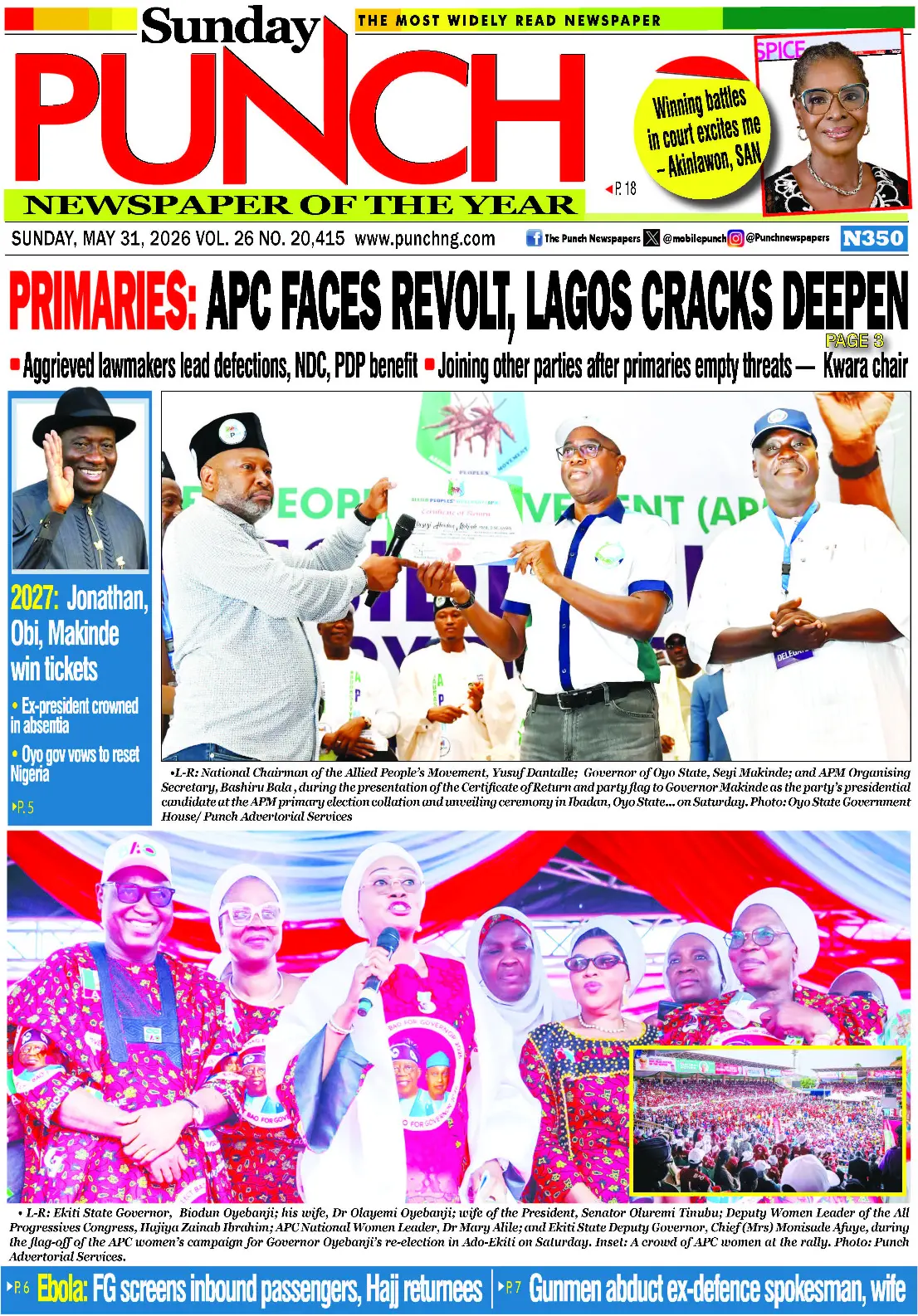 Cover The Punch 31/05/2026
