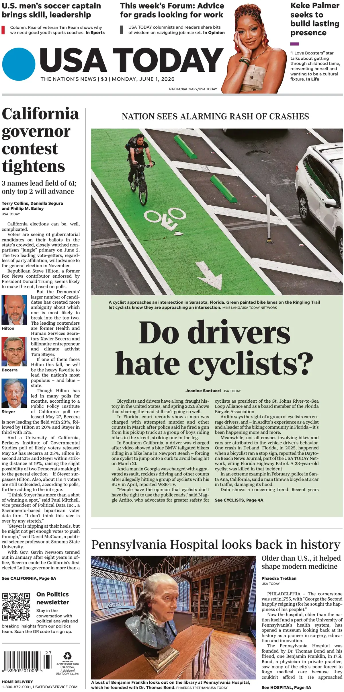 Cover USA Today 01/06/2026