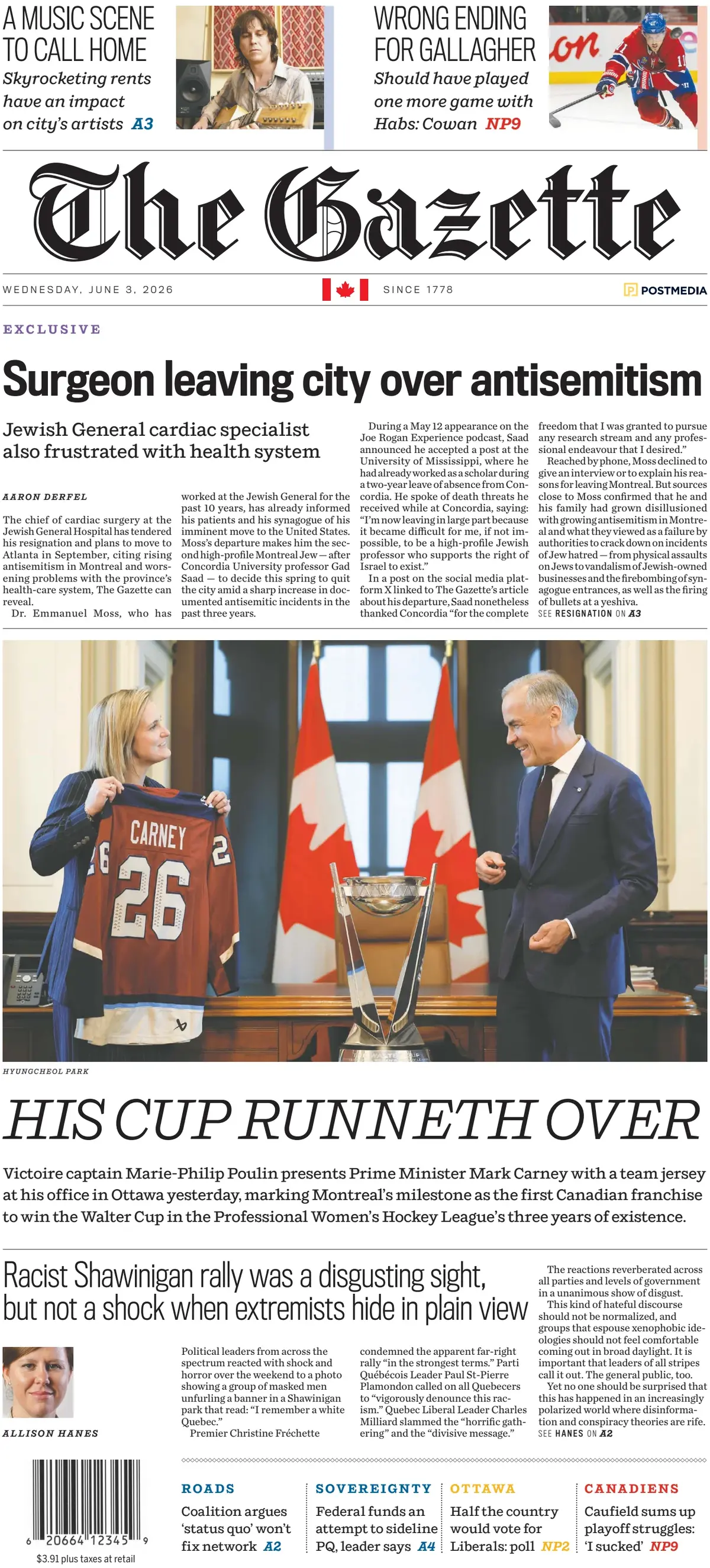 Cover The Gazette (Montreal) 03/06/2026