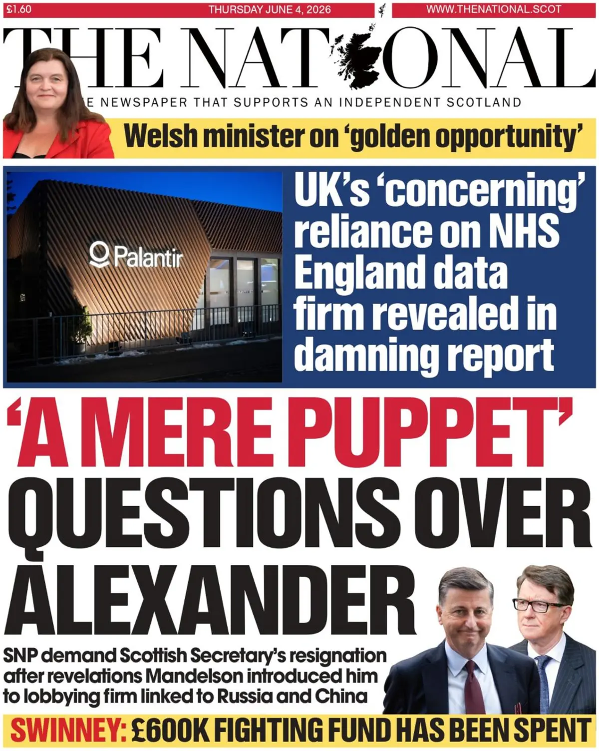 Cover The National | Scotland 04/06/2026