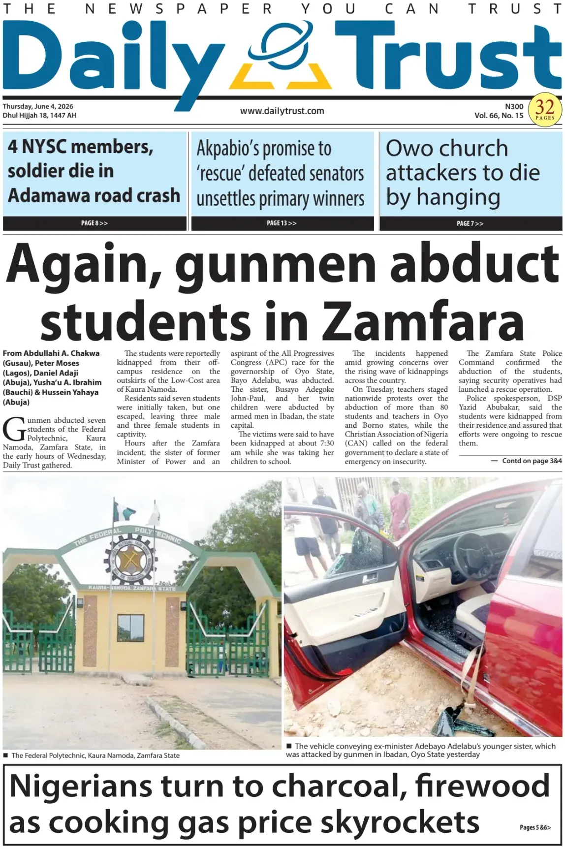 Cover Daily Trust 04/06/2026