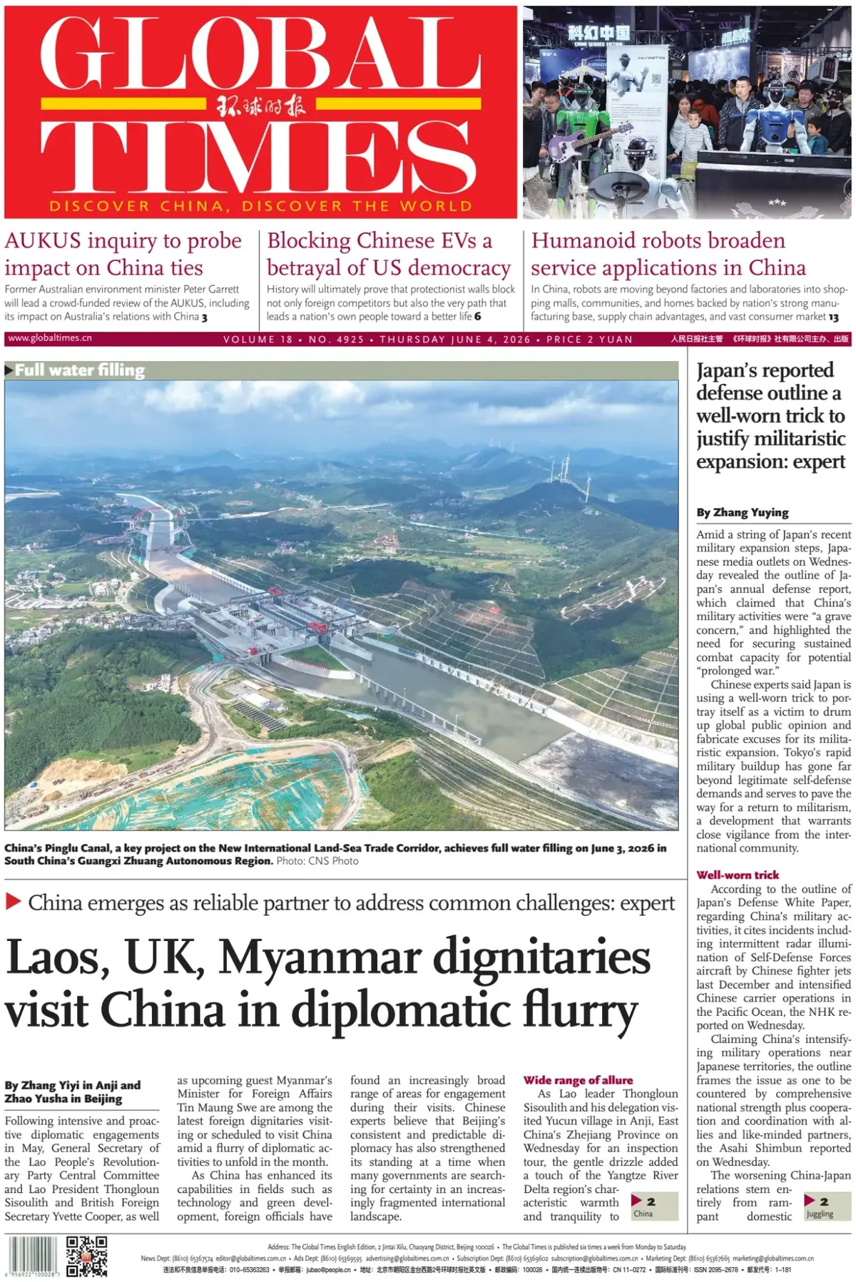 Cover Global Times 04/06/2026