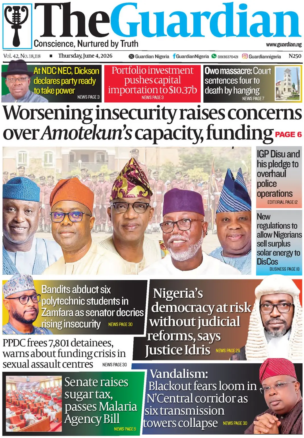 Cover The Guardian (Nigeria) 04/06/2026