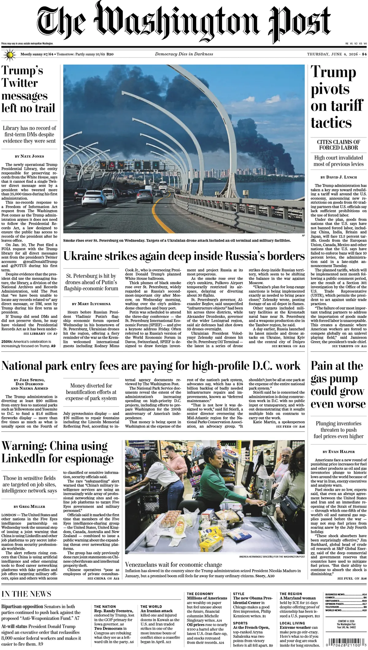 Cover The Washington Post 04/06/2026