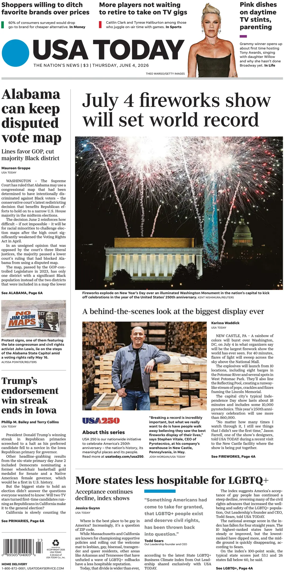 Cover USA Today 04/06/2026