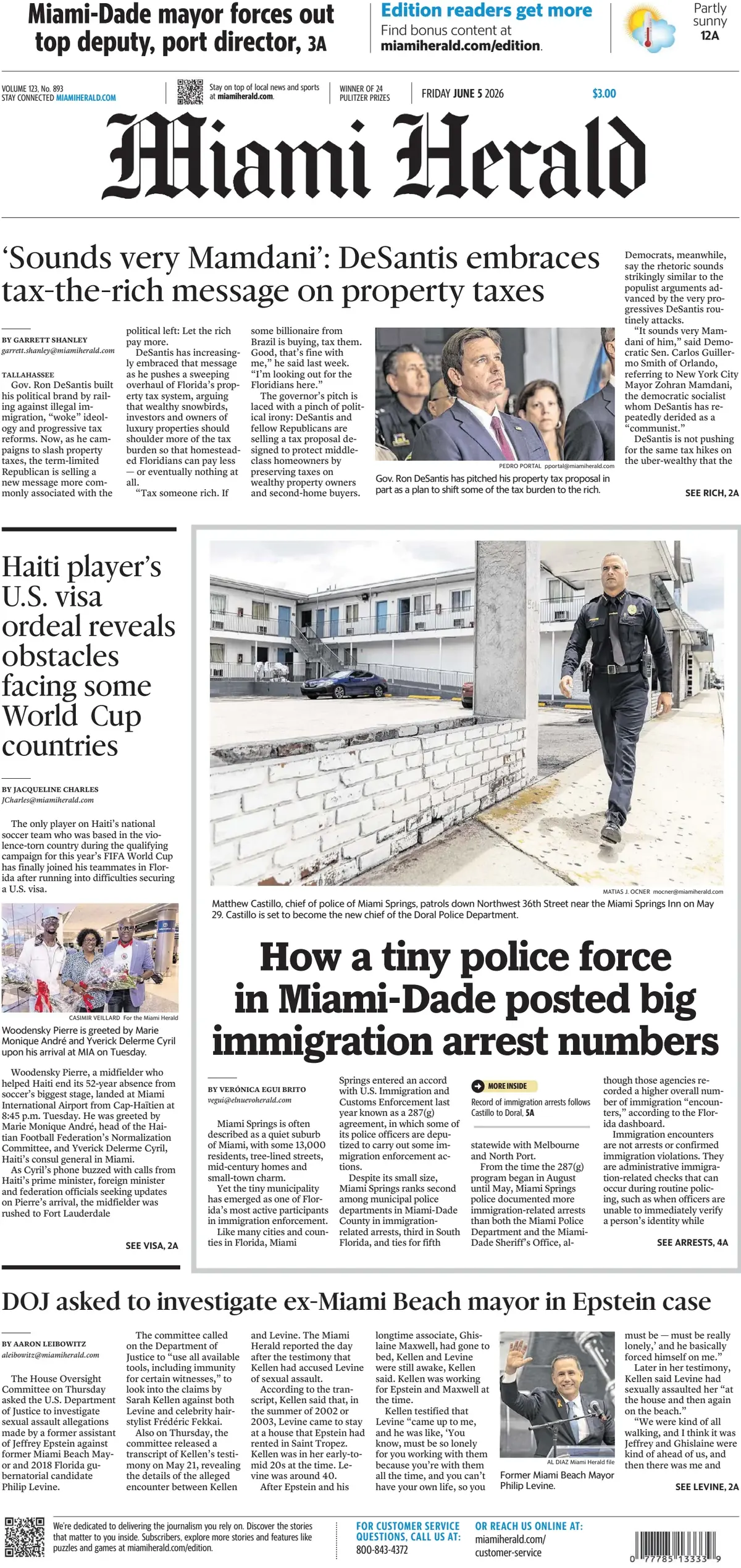 Cover Miami Herald 05/06/2026