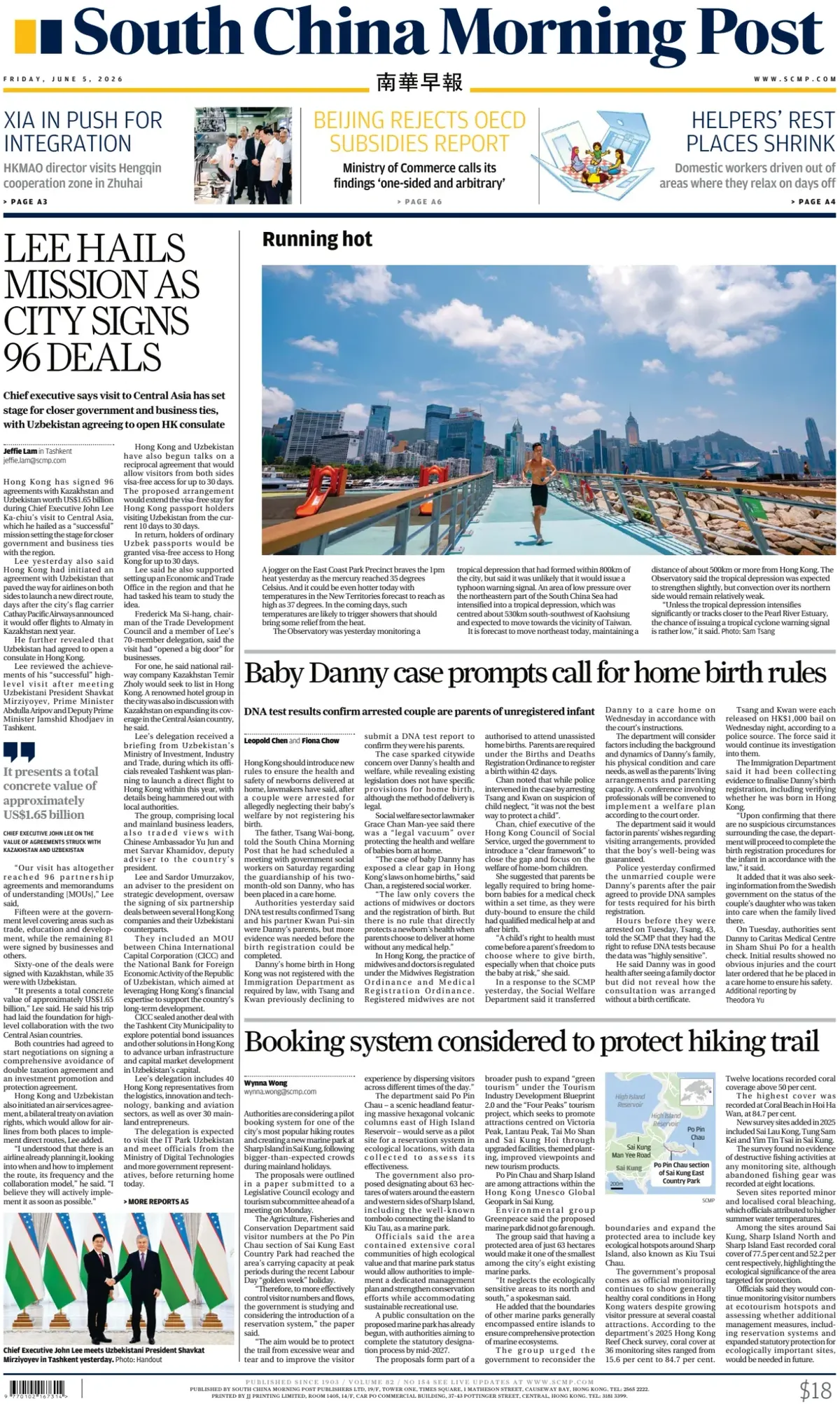 Cover South China Morning Post 05/06/2026
