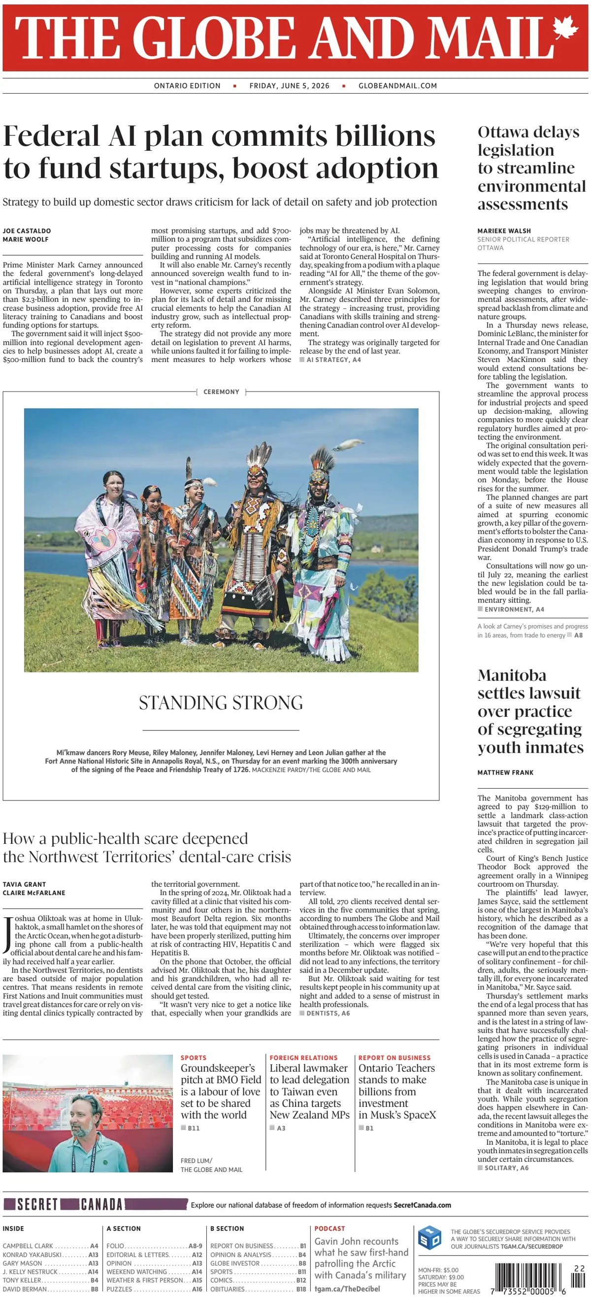 Cover The Globe and Mail 05/06/2026