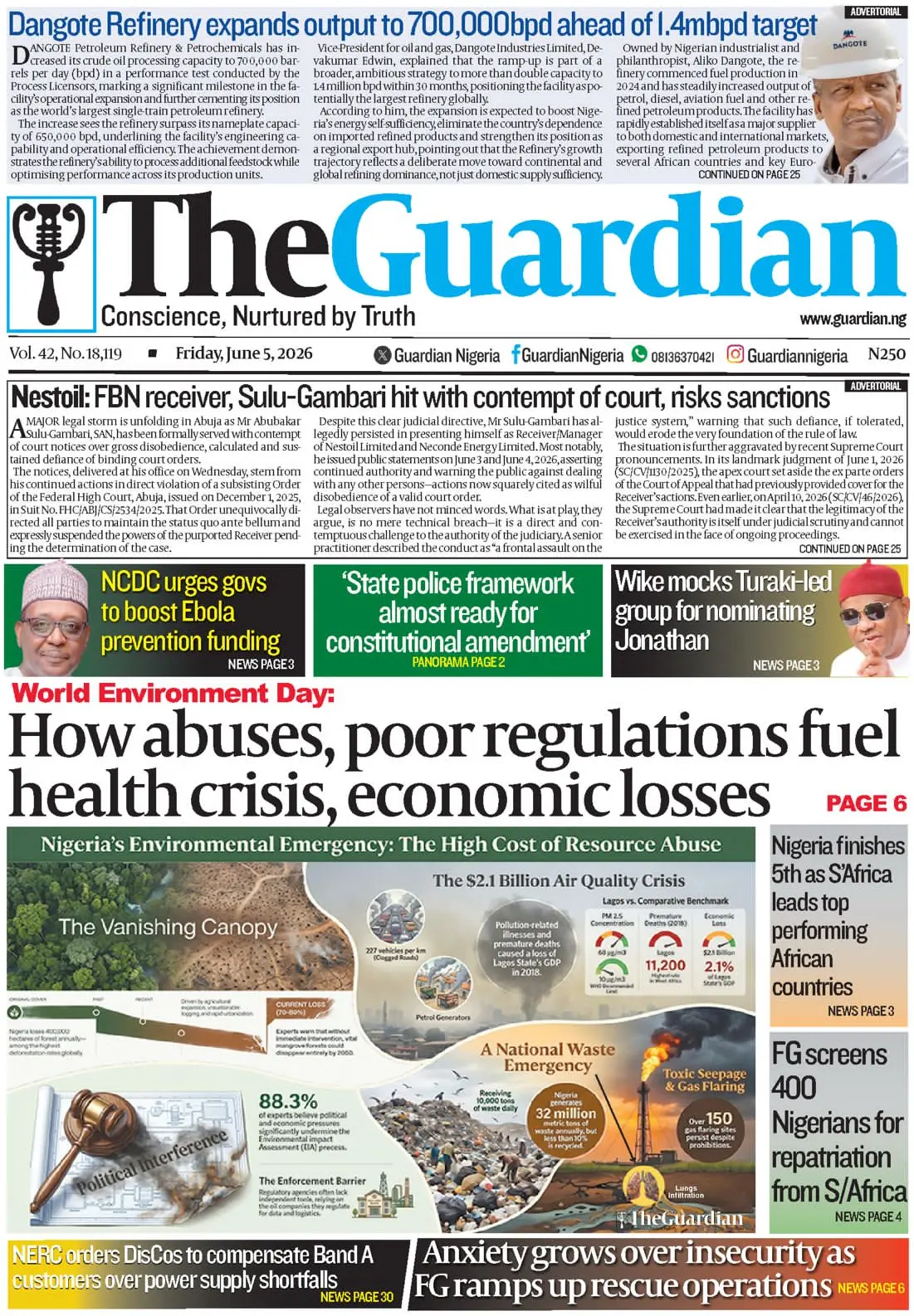 Cover The Guardian (Nigeria) 05/06/2026