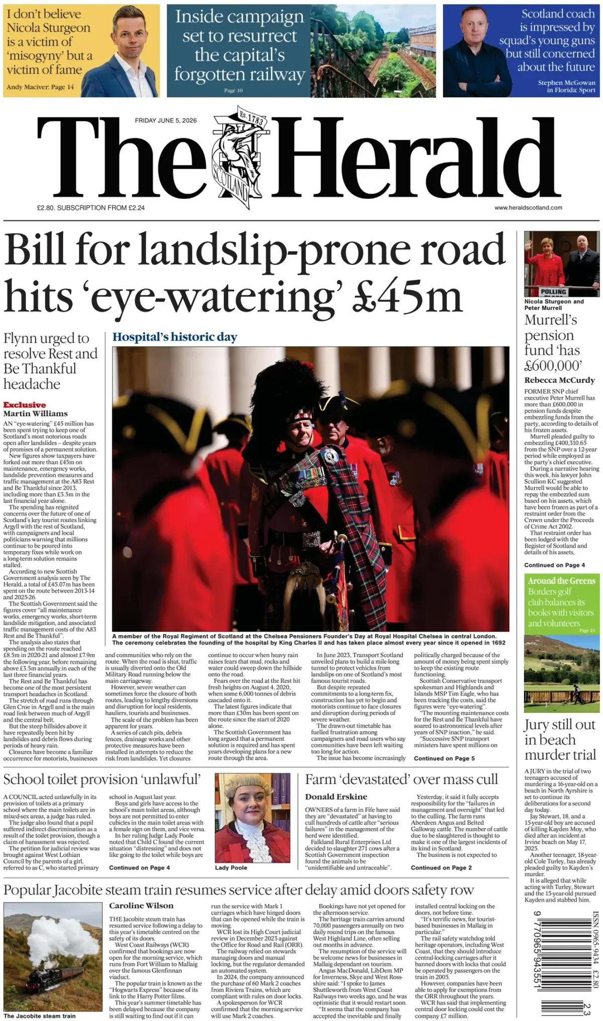 Cover The Herald | Scotland 05/06/2026