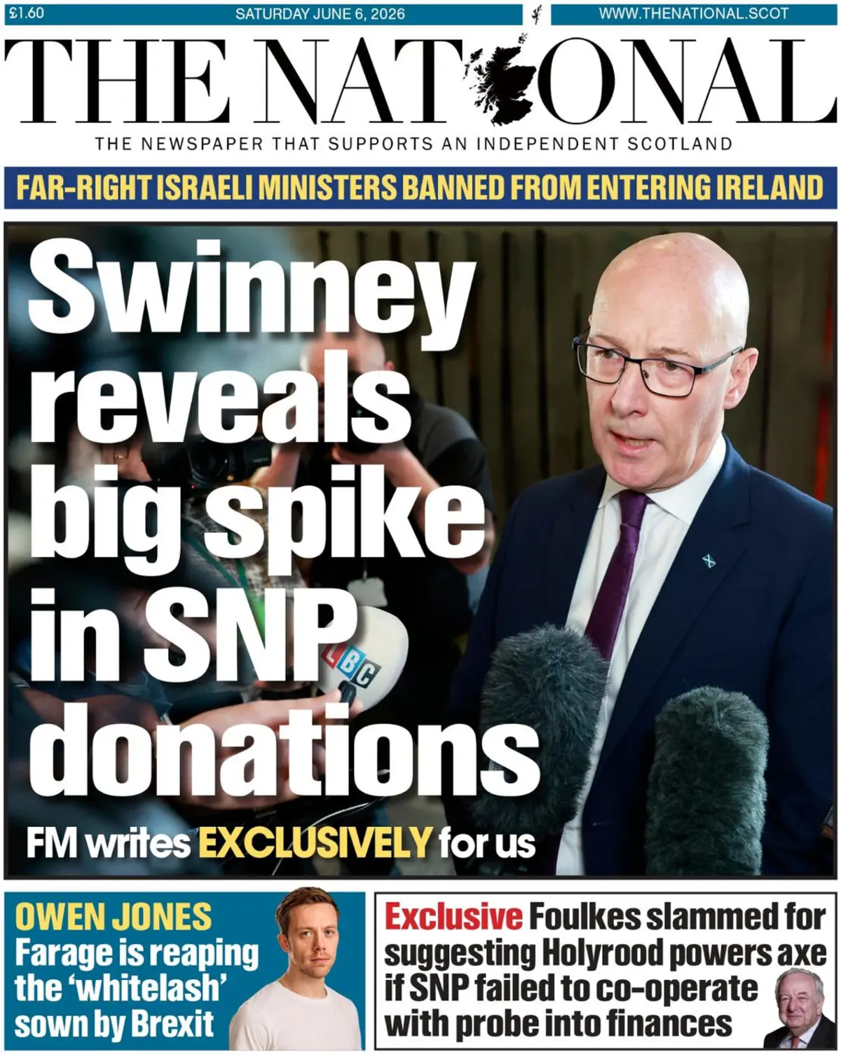 Cover The National | Scotland 06/06/2026