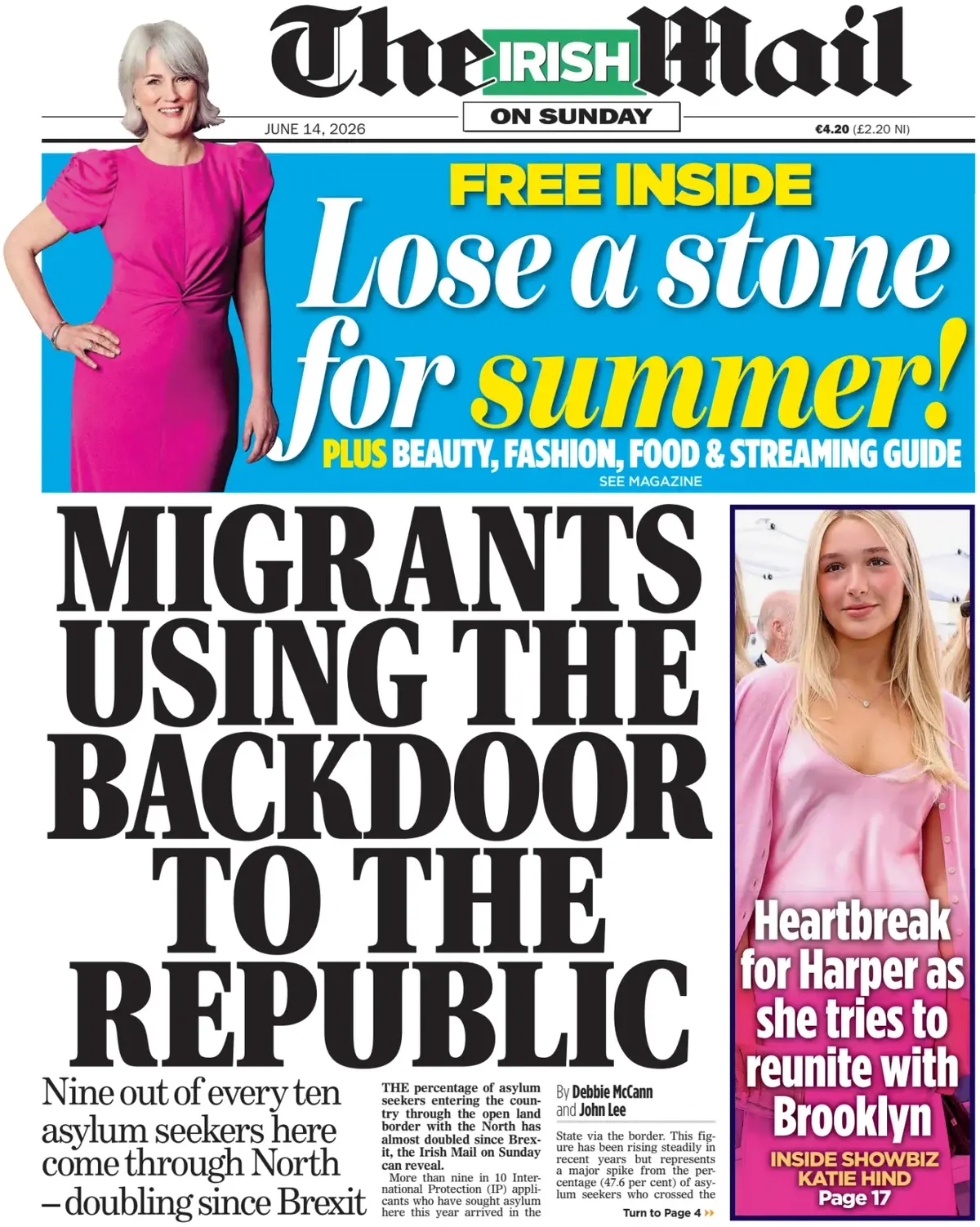 Cover Irish Daily Mail 14/06/2026