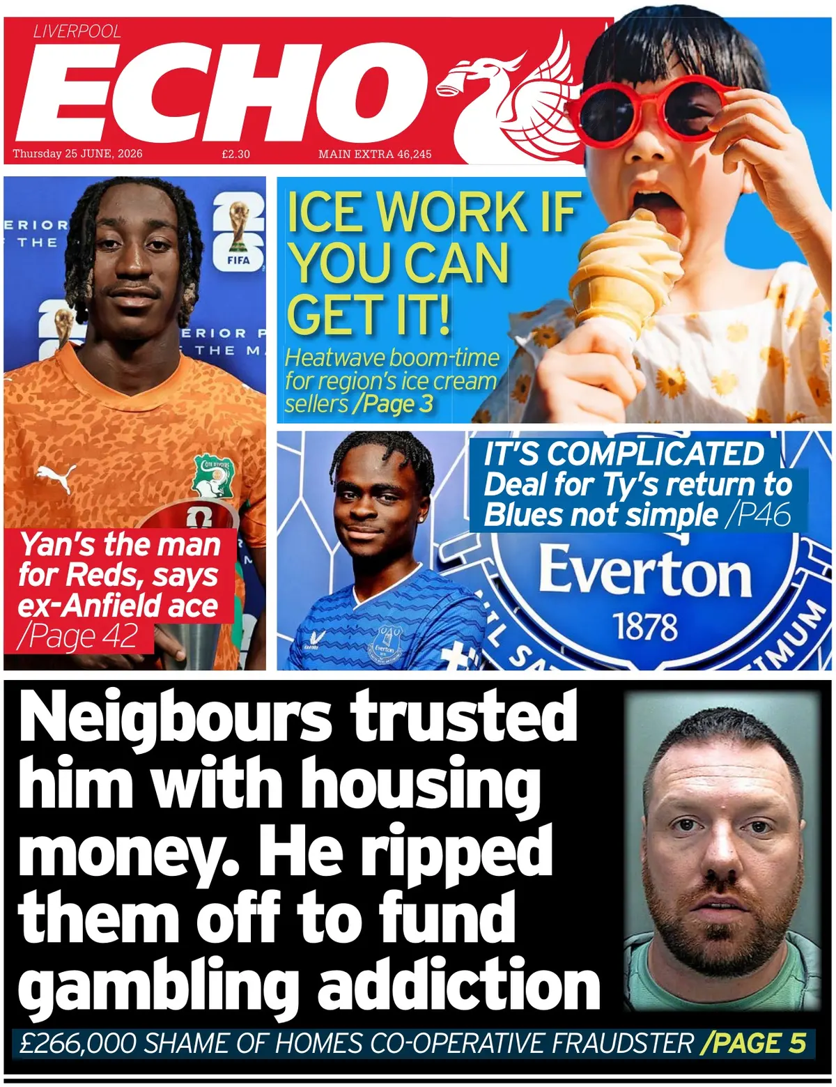 Cover Liverpool Echo 25/06/2026