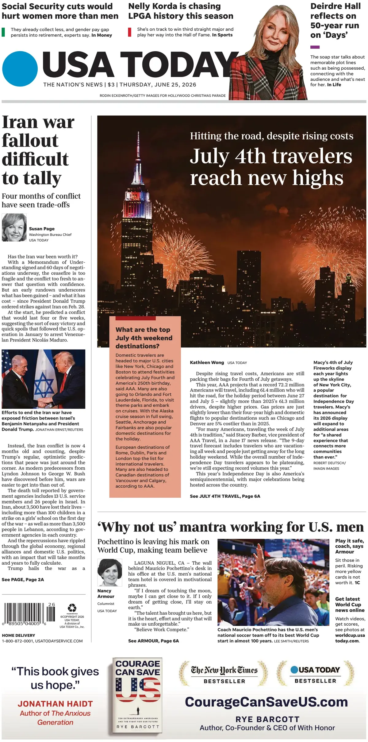 Cover USA Today 25/06/2026