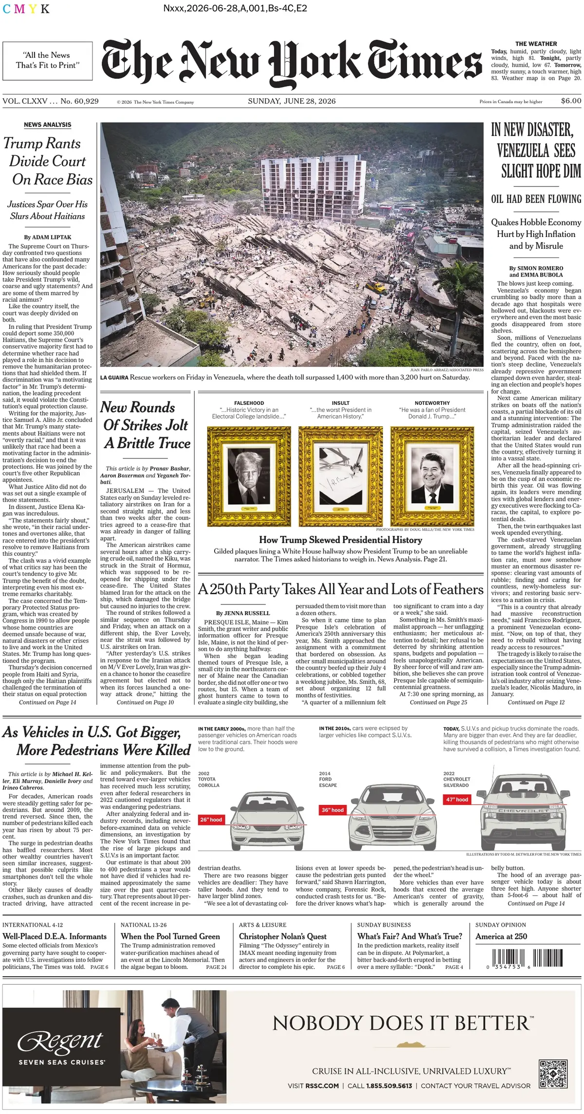 Cover The New York Times 28/06/2026